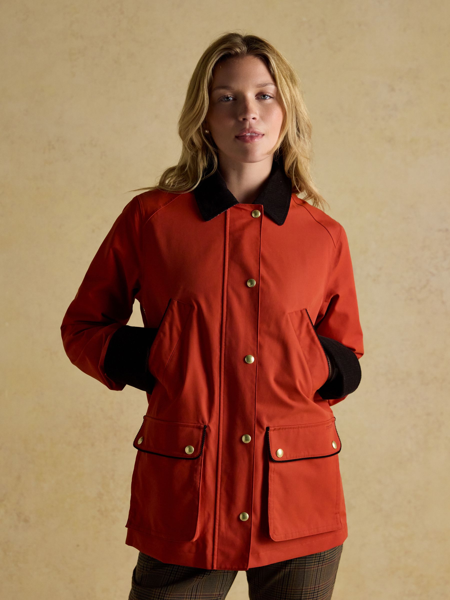 Katherine Burnt Orange Waterproof Heritage Coat - Image 6 of 17
