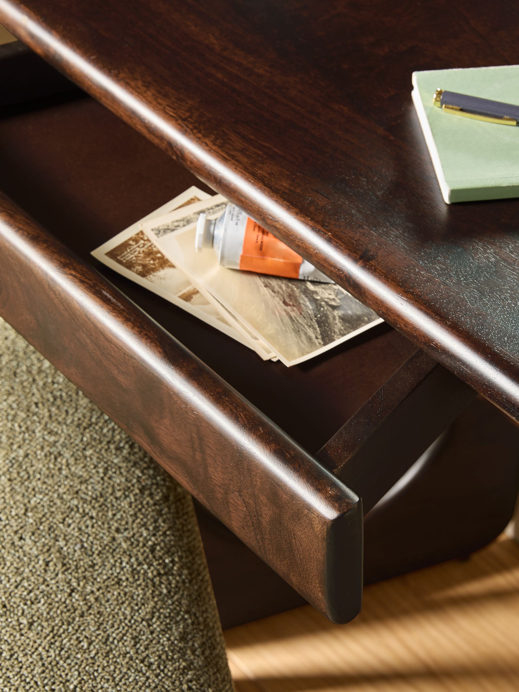 Arlo Console Dressing Table in Dark Brown - Image 4 of 6