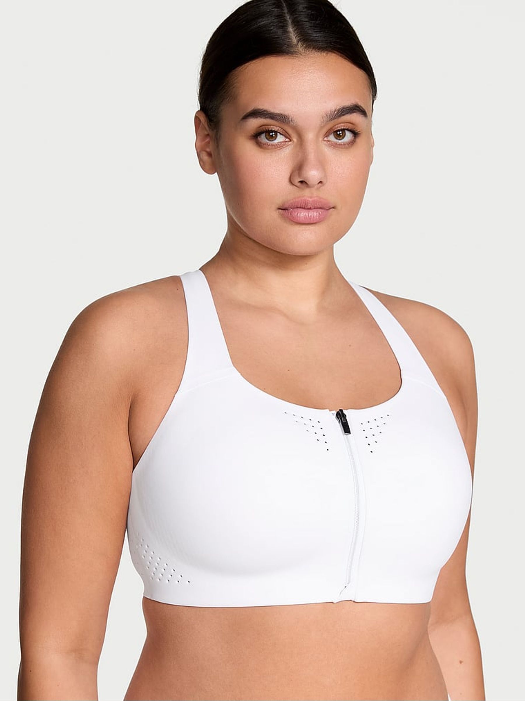 White Front Close Featherweight Max High Support Sports Bra - Image 1 of 4