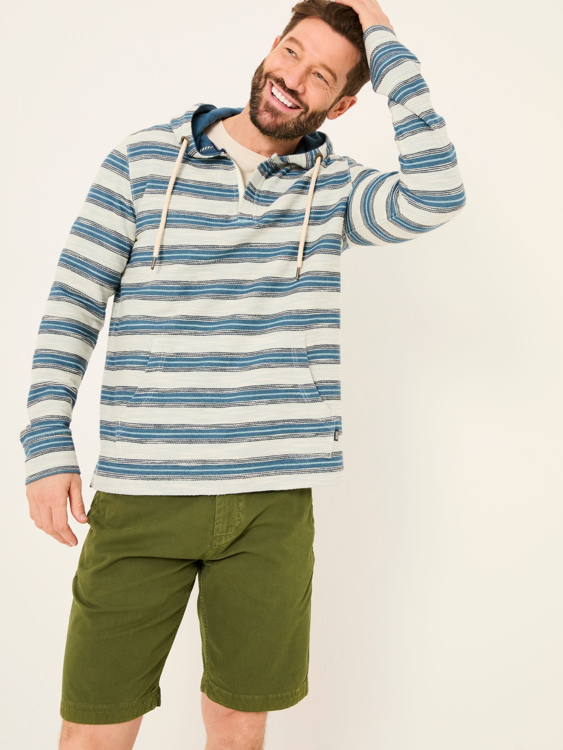 Trescowe Blue Stripe Half Zip Sweat - Image 2 of 9