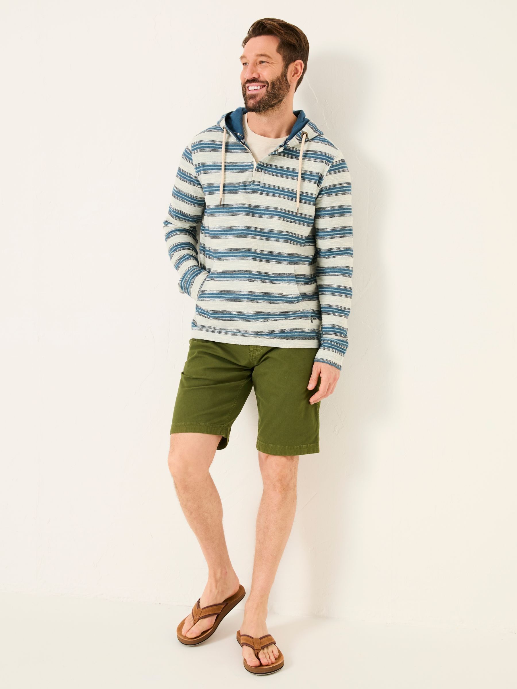 Trescowe Blue Stripe Half Zip Sweat - Image 4 of 9