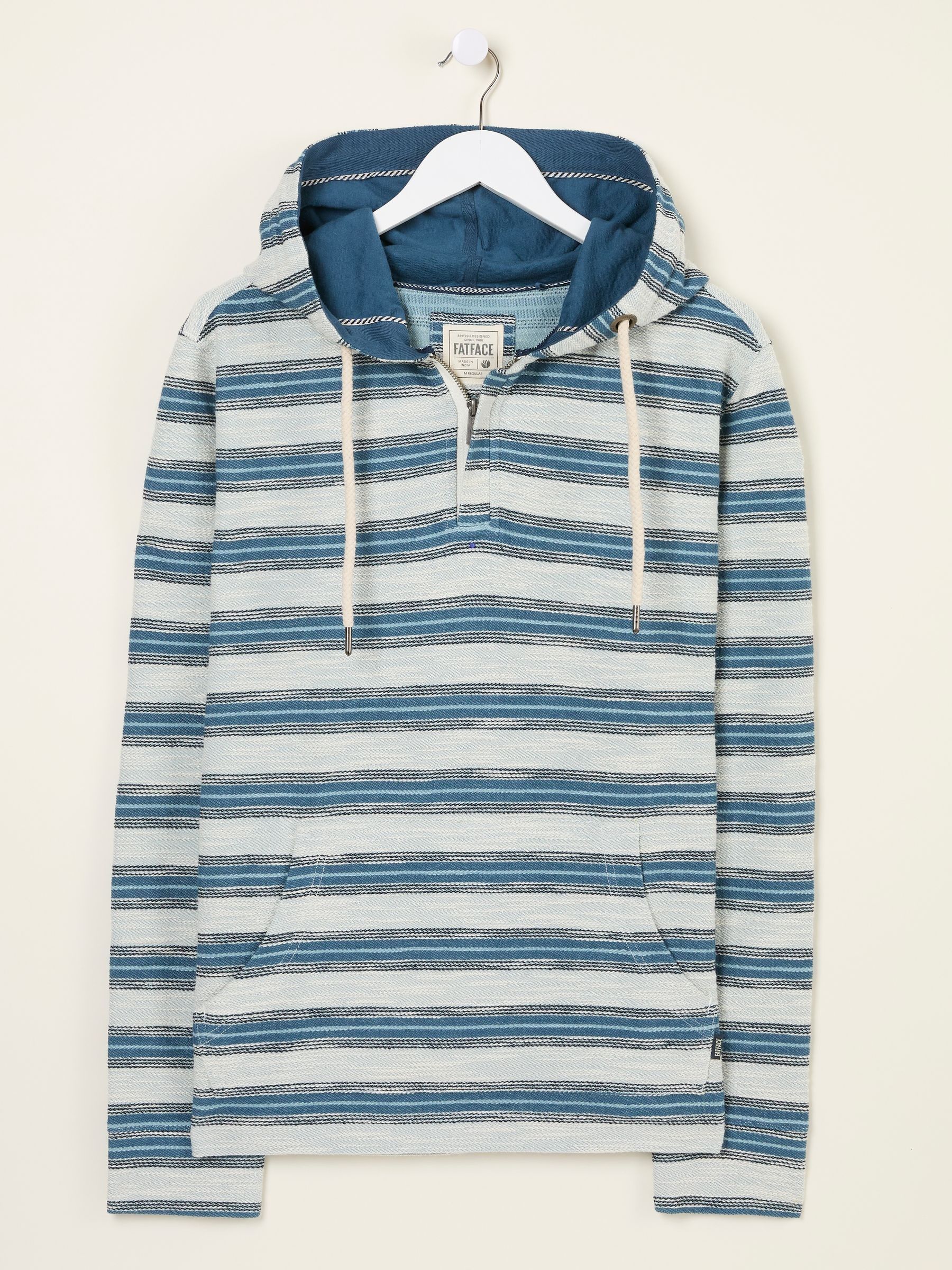 Trescowe Blue Stripe Half Zip Sweat - Image 9 of 9