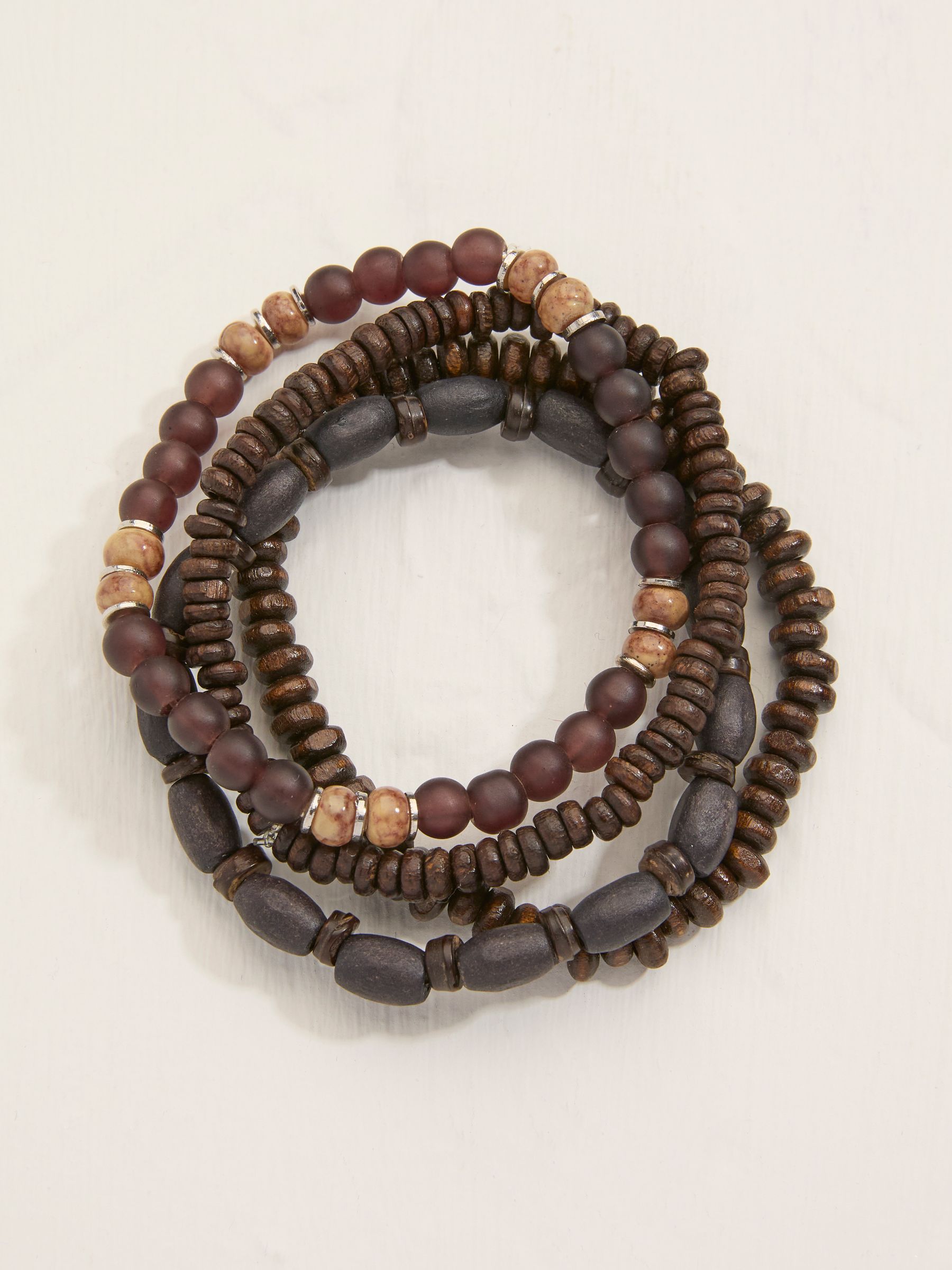 Brown Stretch Bracelet Stack - Image 1 of 2