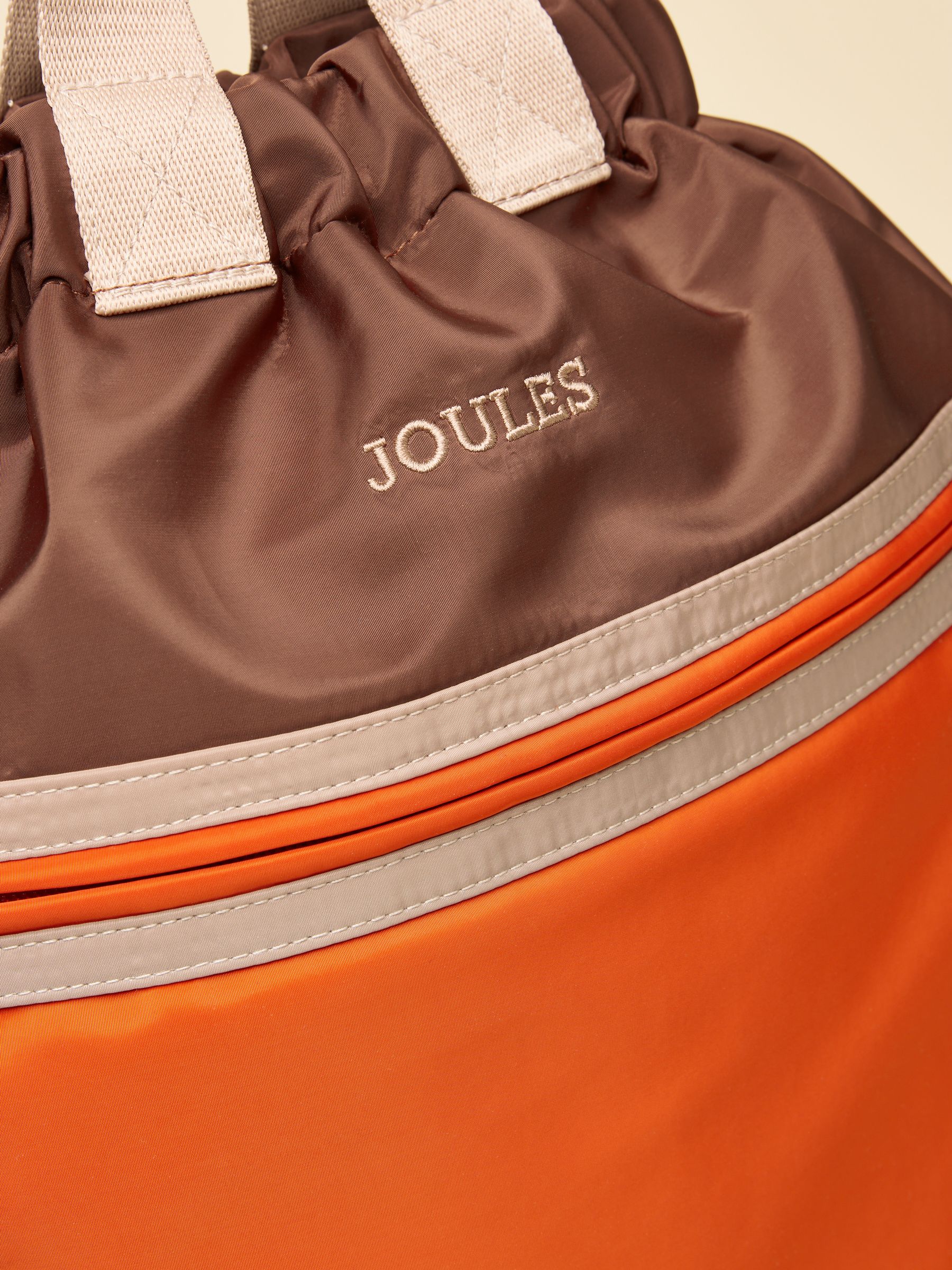Peplow Brown/Orange Colourblock Rucksack - Image 8 of 8