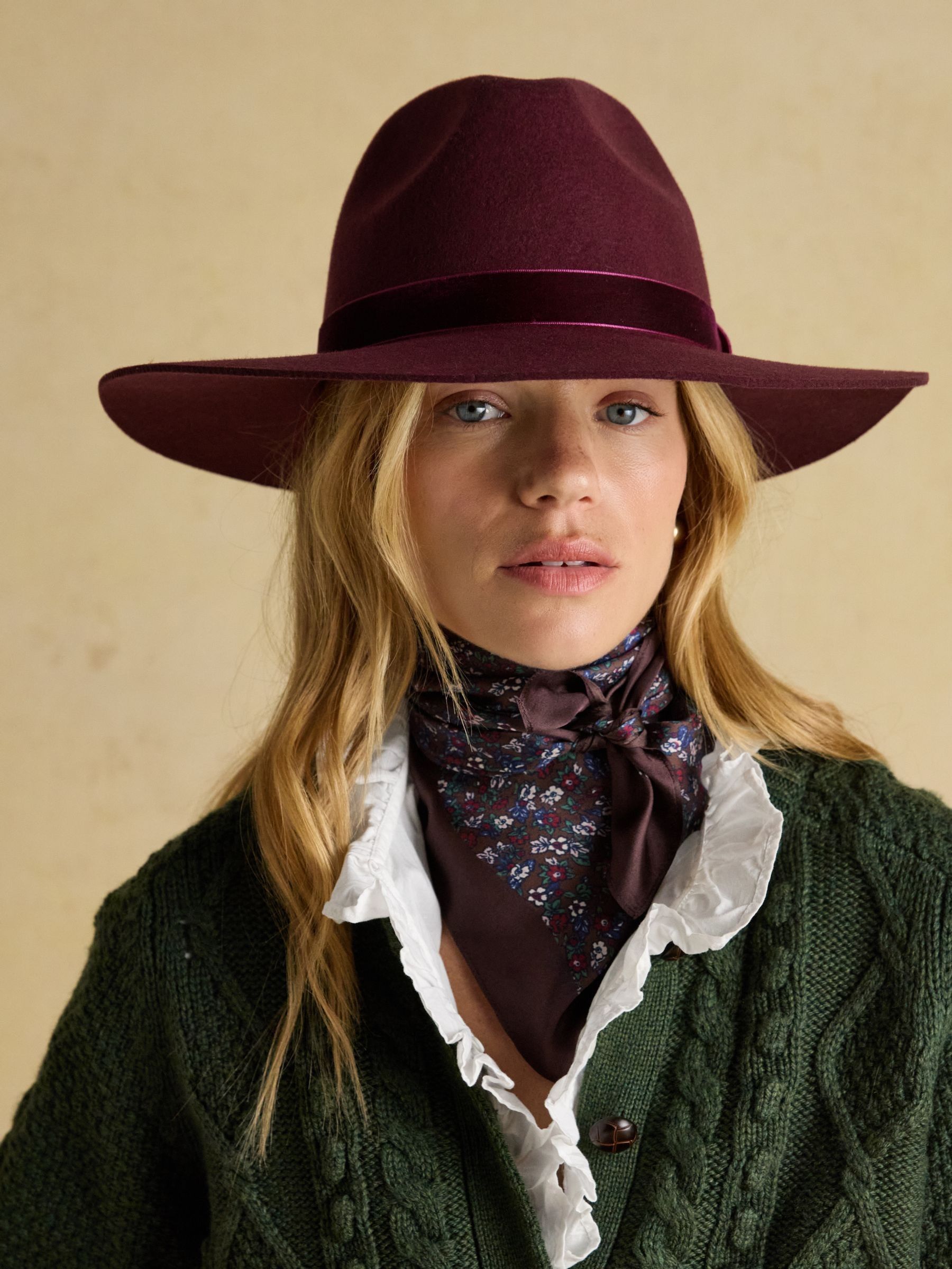 Grove Berry Red Wool Fedora - Image 1 of 8