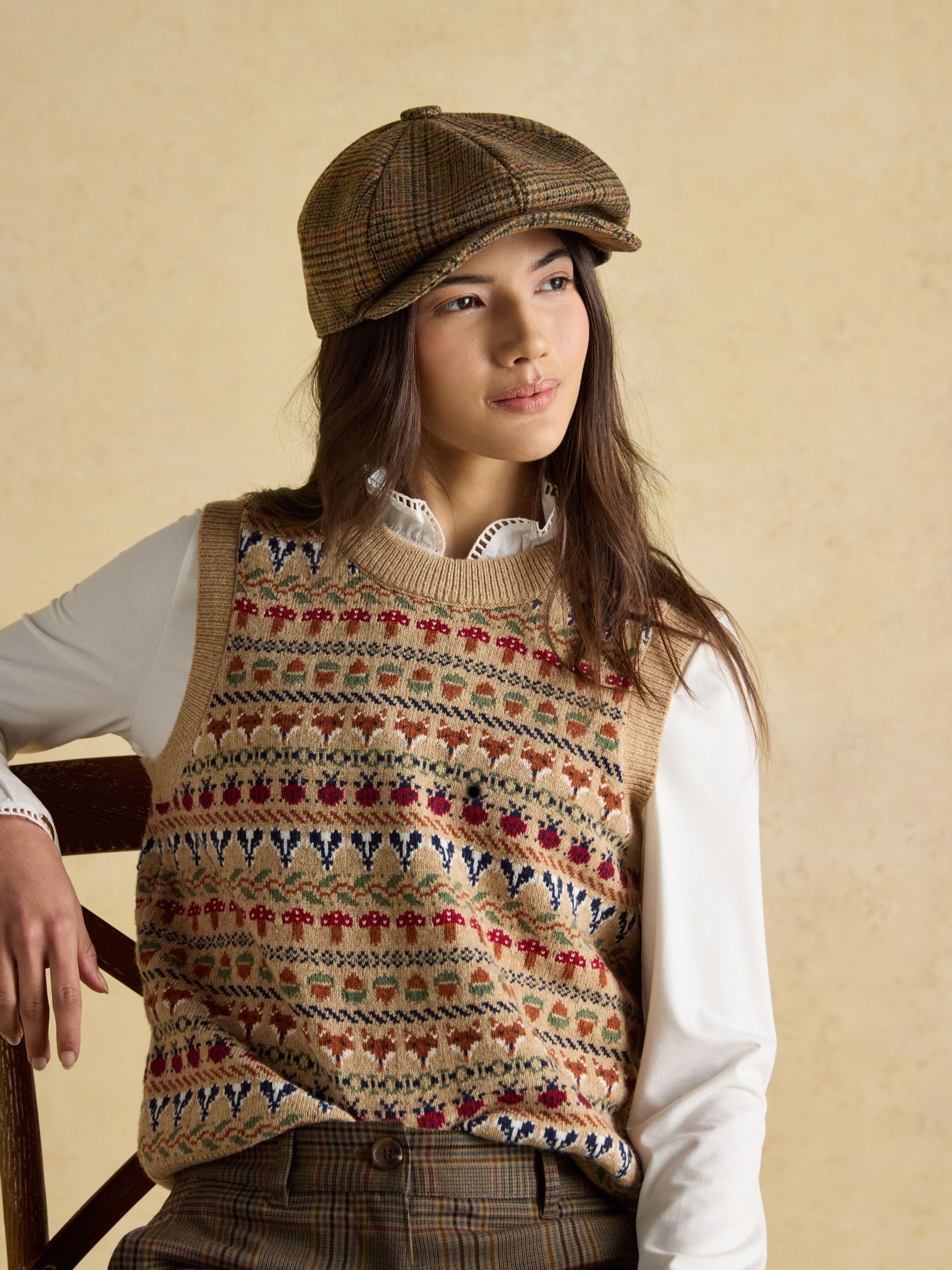 Harrogate Brown Check Baker Boy Hat - Image 2 of 5