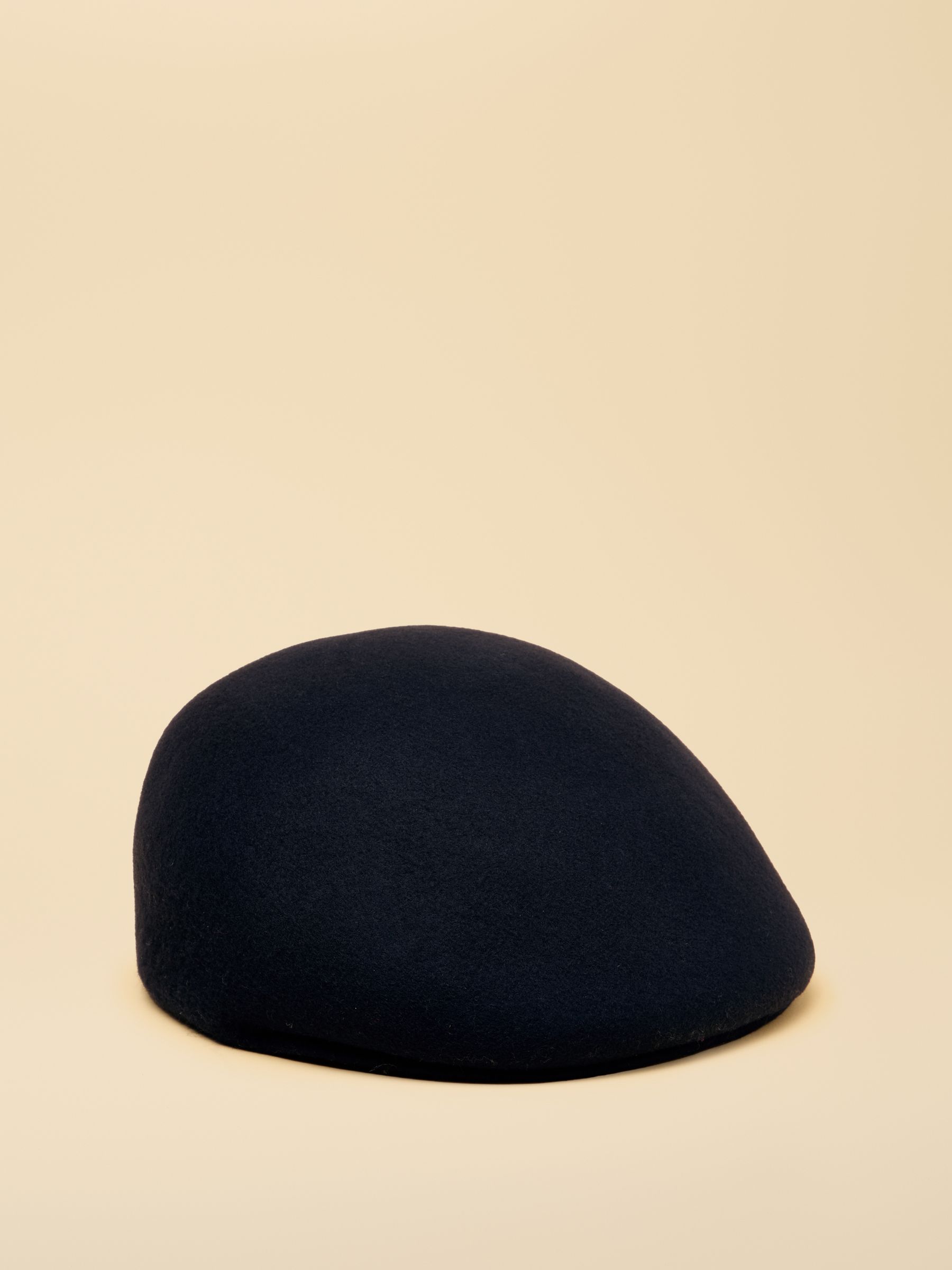 Abingdon Navy Wool Flat Cap - Image 6 of 7