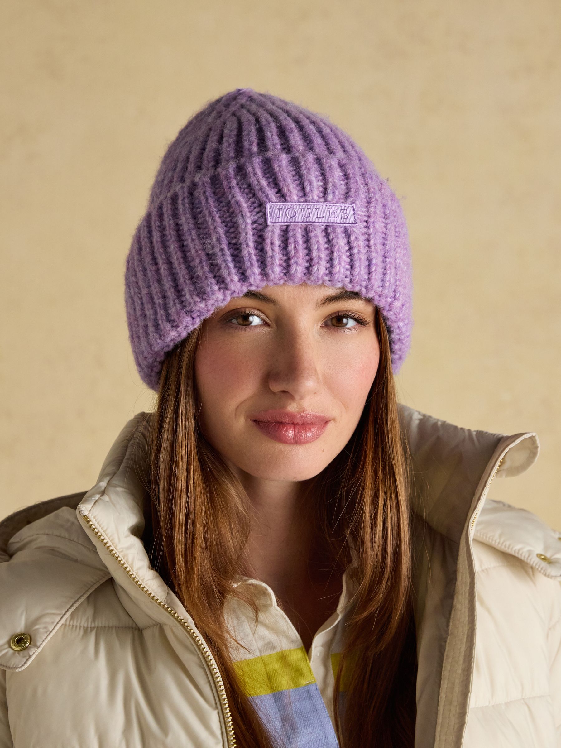 Rosa Purple Beanie Hat - Image 1 of 6