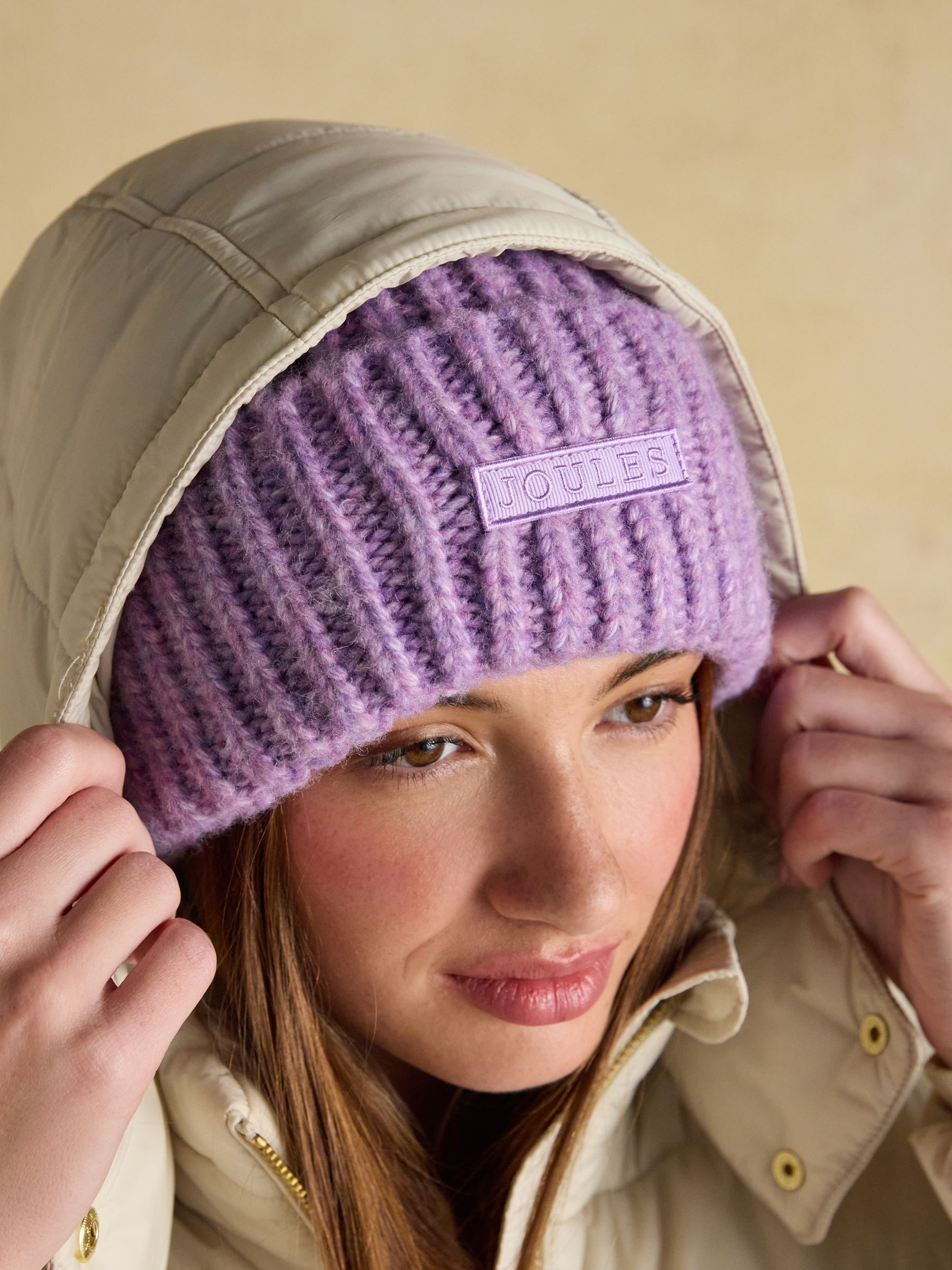 Rosa Purple Beanie Hat - Image 3 of 6