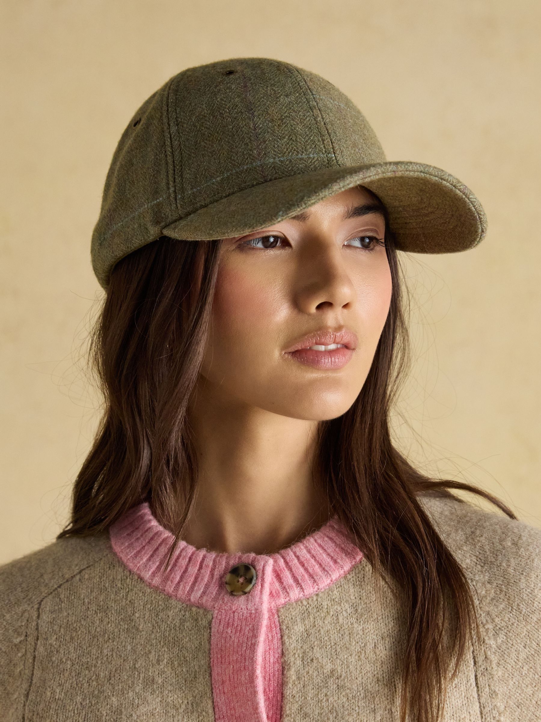 Unisex Perry Green Tweed Baseball Cap - Image 4 of 9