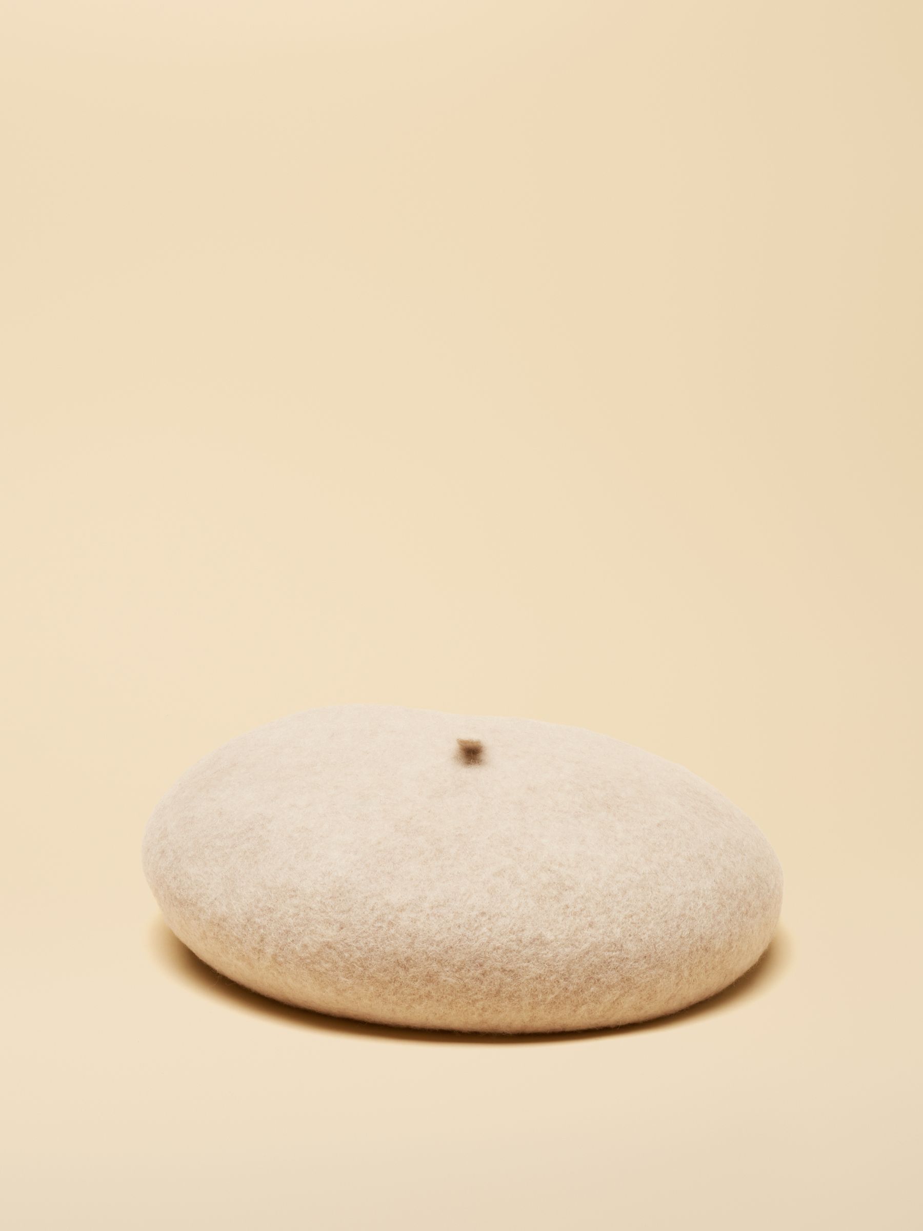 Amelie Cream Adjustable Wool Beret Hat - Image 4 of 7