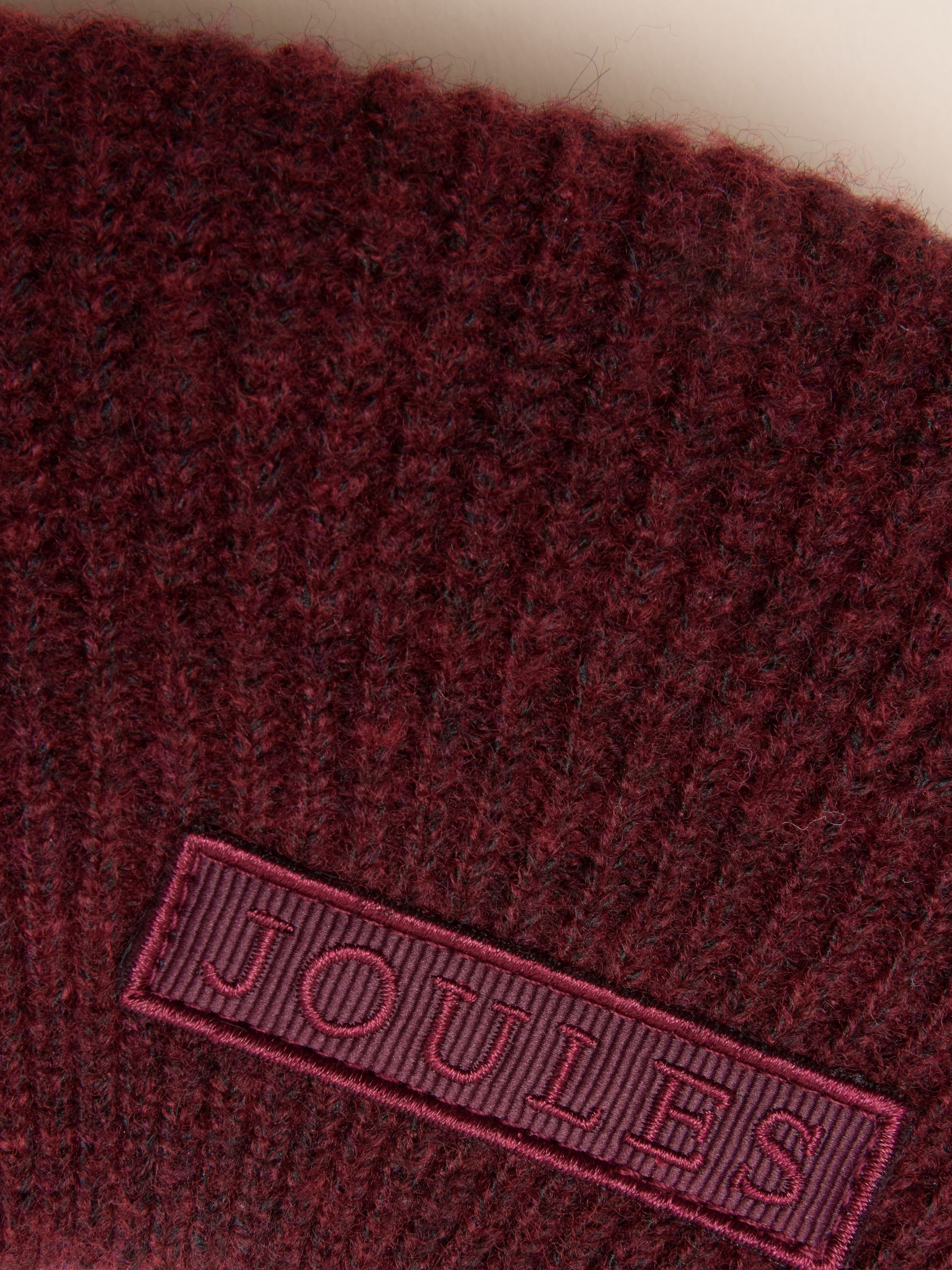 Joelle Berry Red Ribbed Knitted Beret - Image 7 of 7