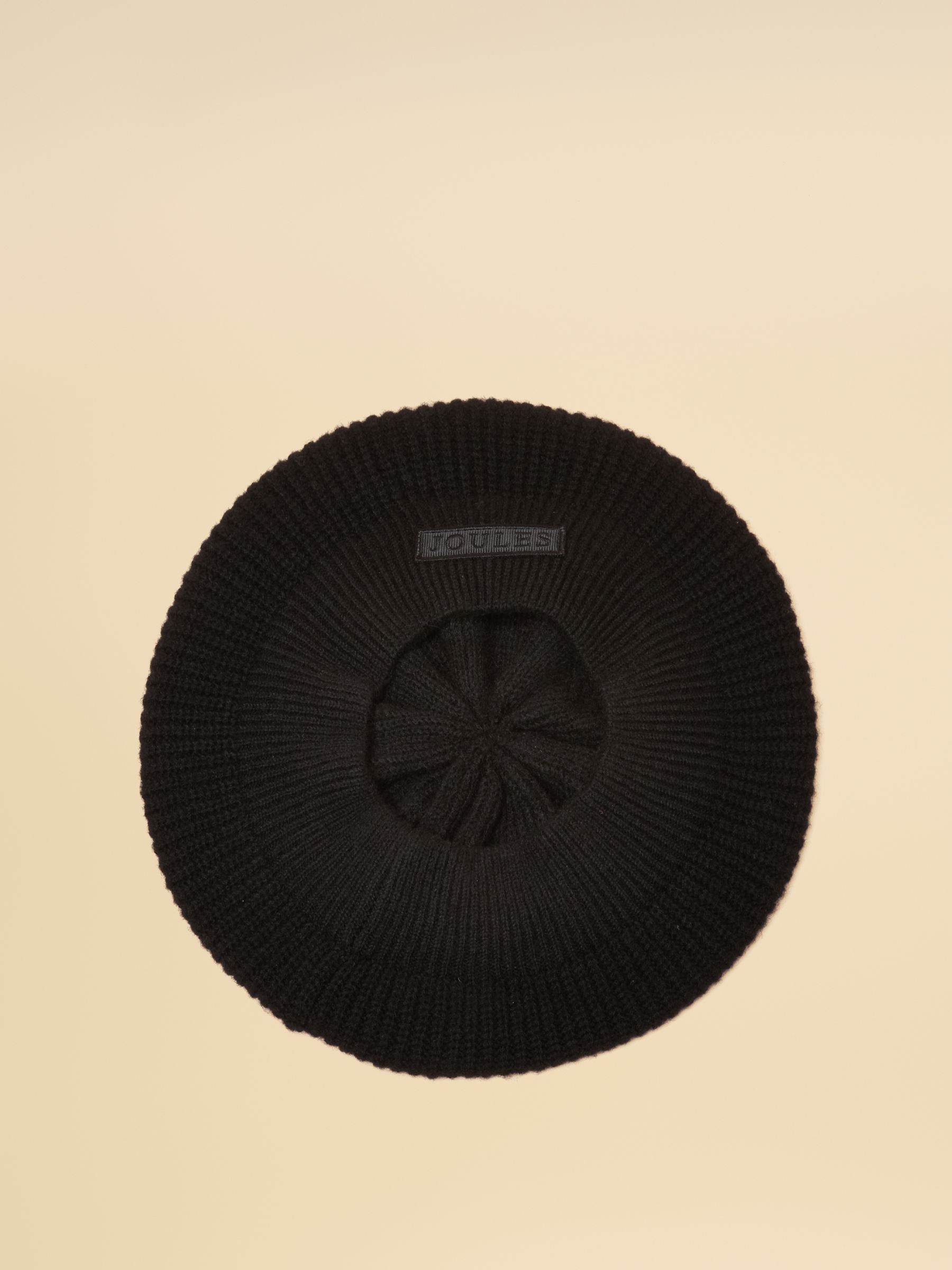 Joelle Black Ribbed Knitted Beret - Image 7 of 8