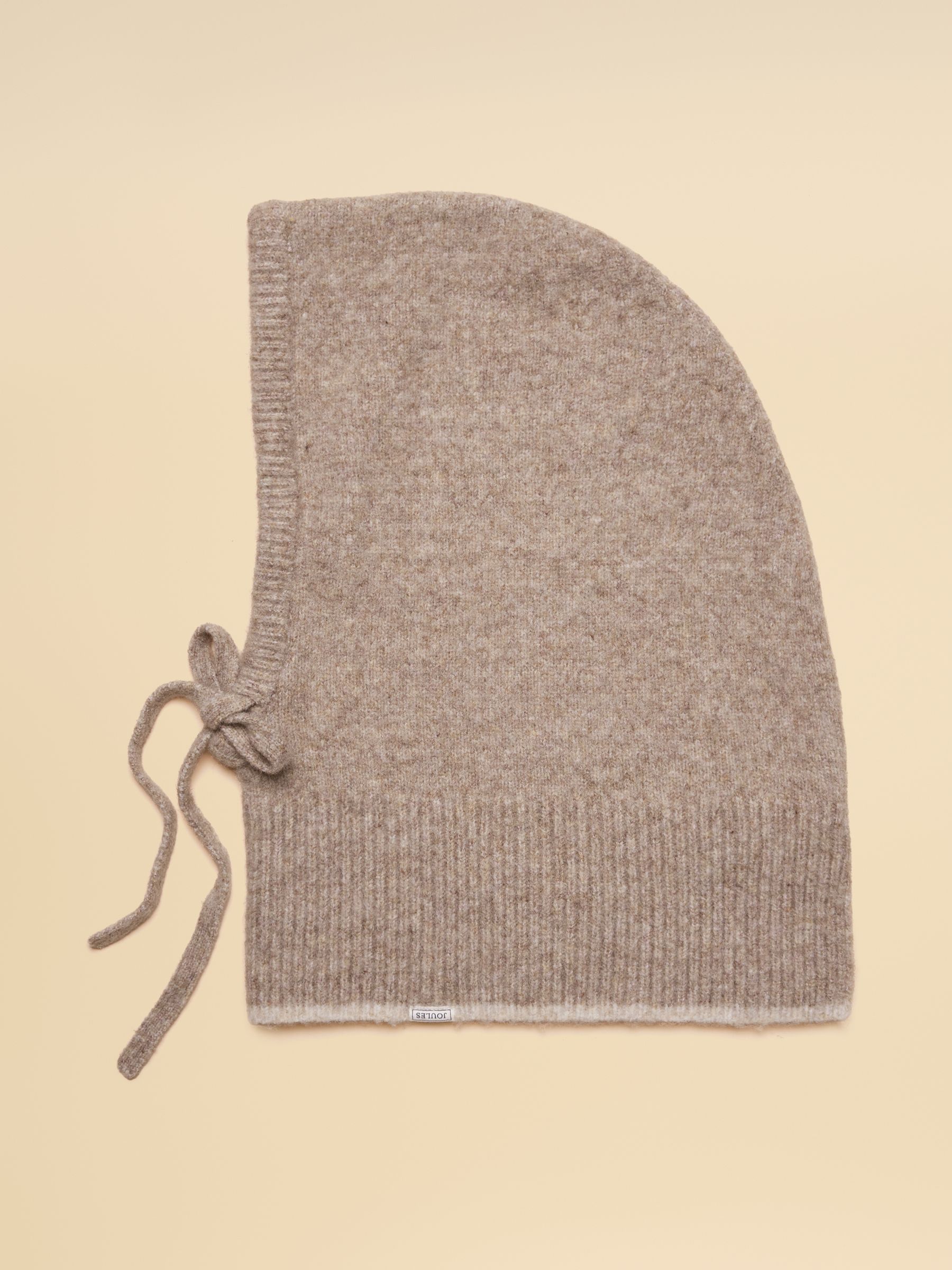 Kendra Neutral Knitted Hood - Image 5 of 6
