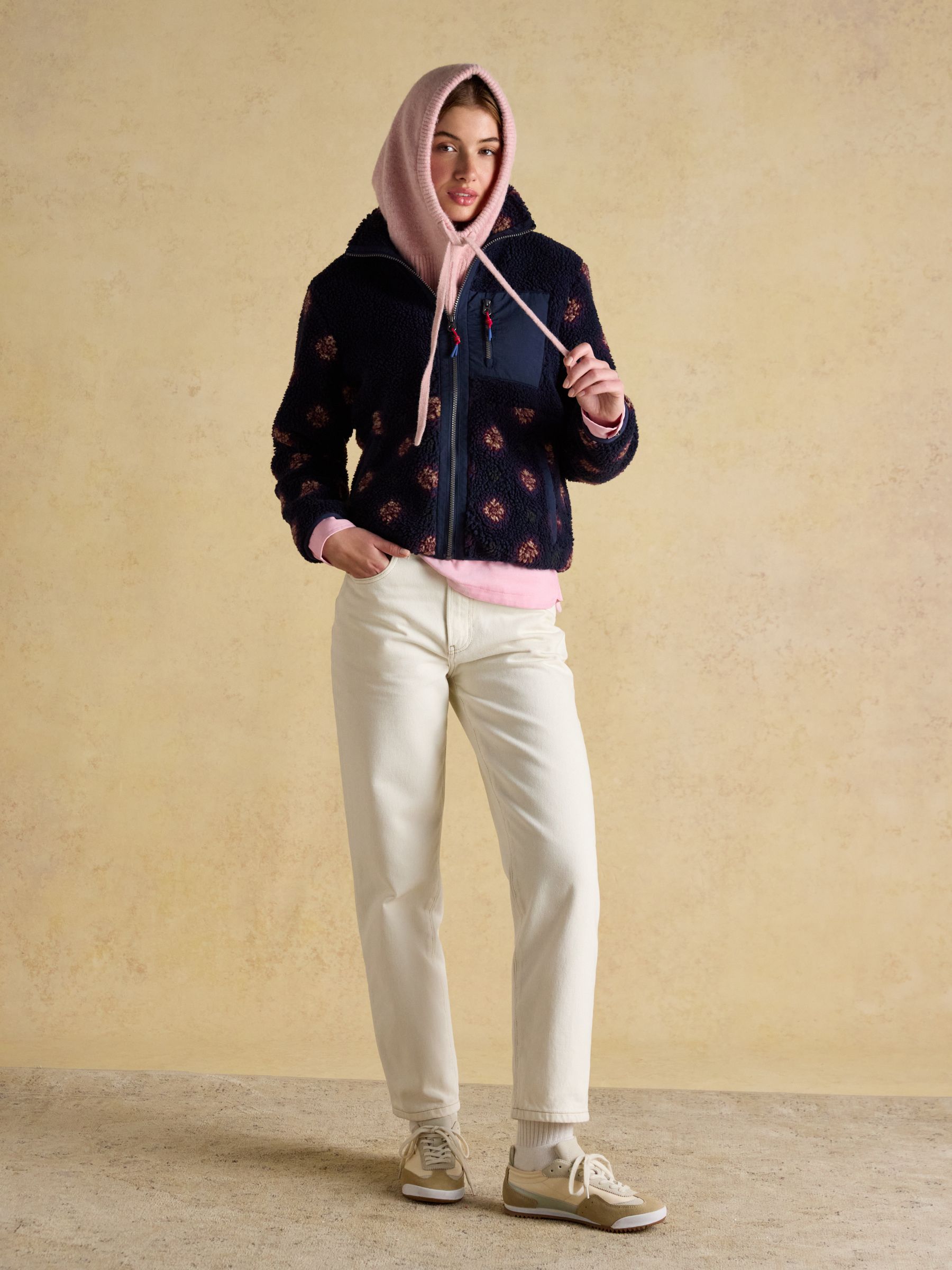 Kendra Pale Pink Knitted Hood - Image 2 of 6