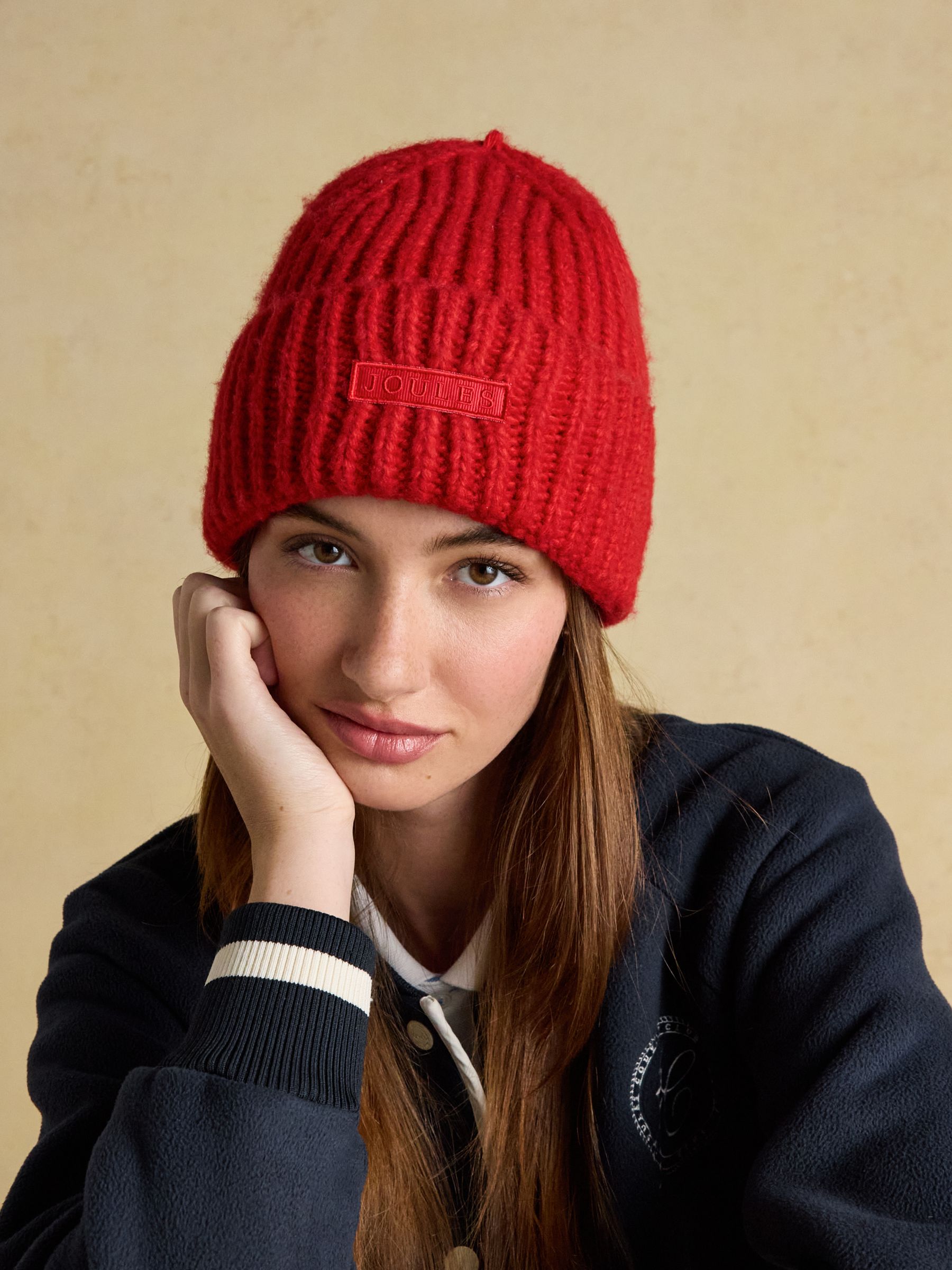 Rosa Red Beanie Hat - Image 1 of 3 Rosa Red Beanie Hat - Image 1 of 3