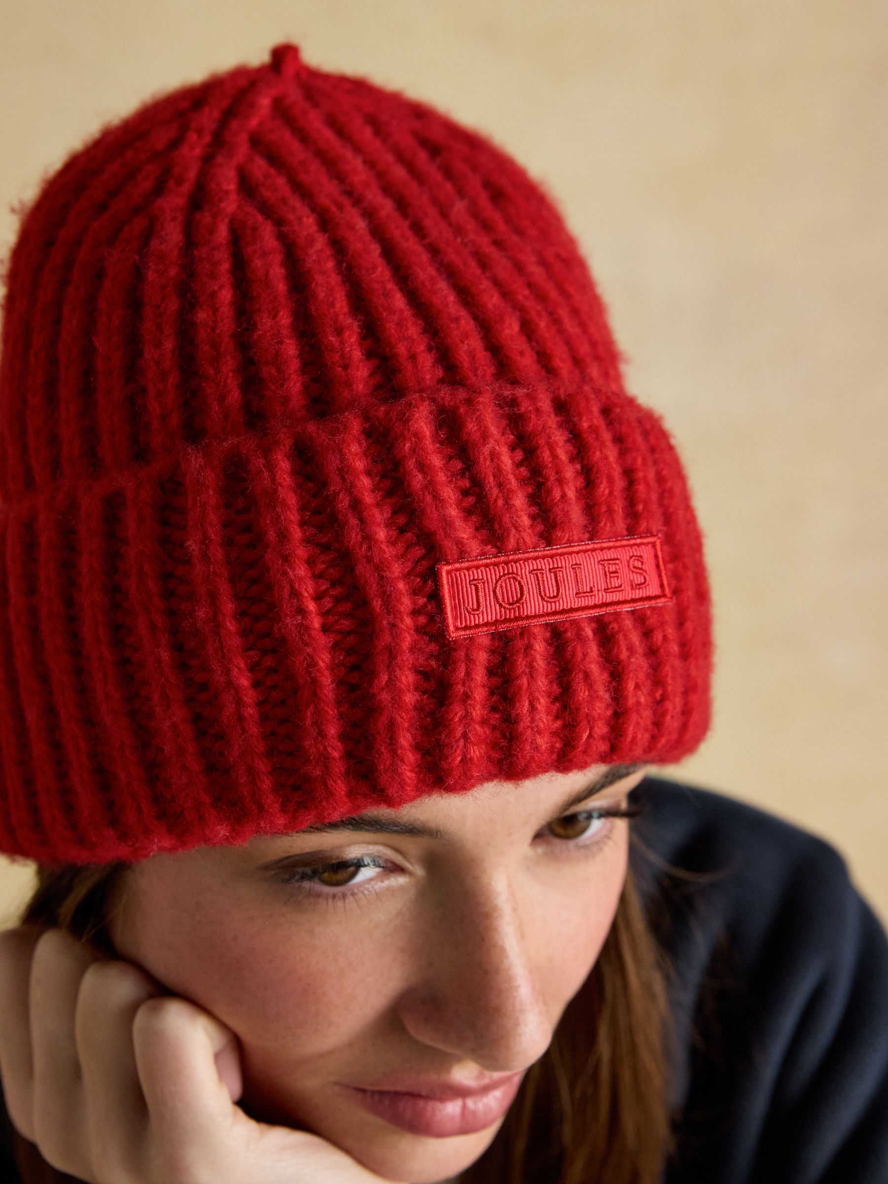 Rosa Red Beanie Hat - Image 3 of 3 Rosa Red Beanie Hat - Image 3 of 3