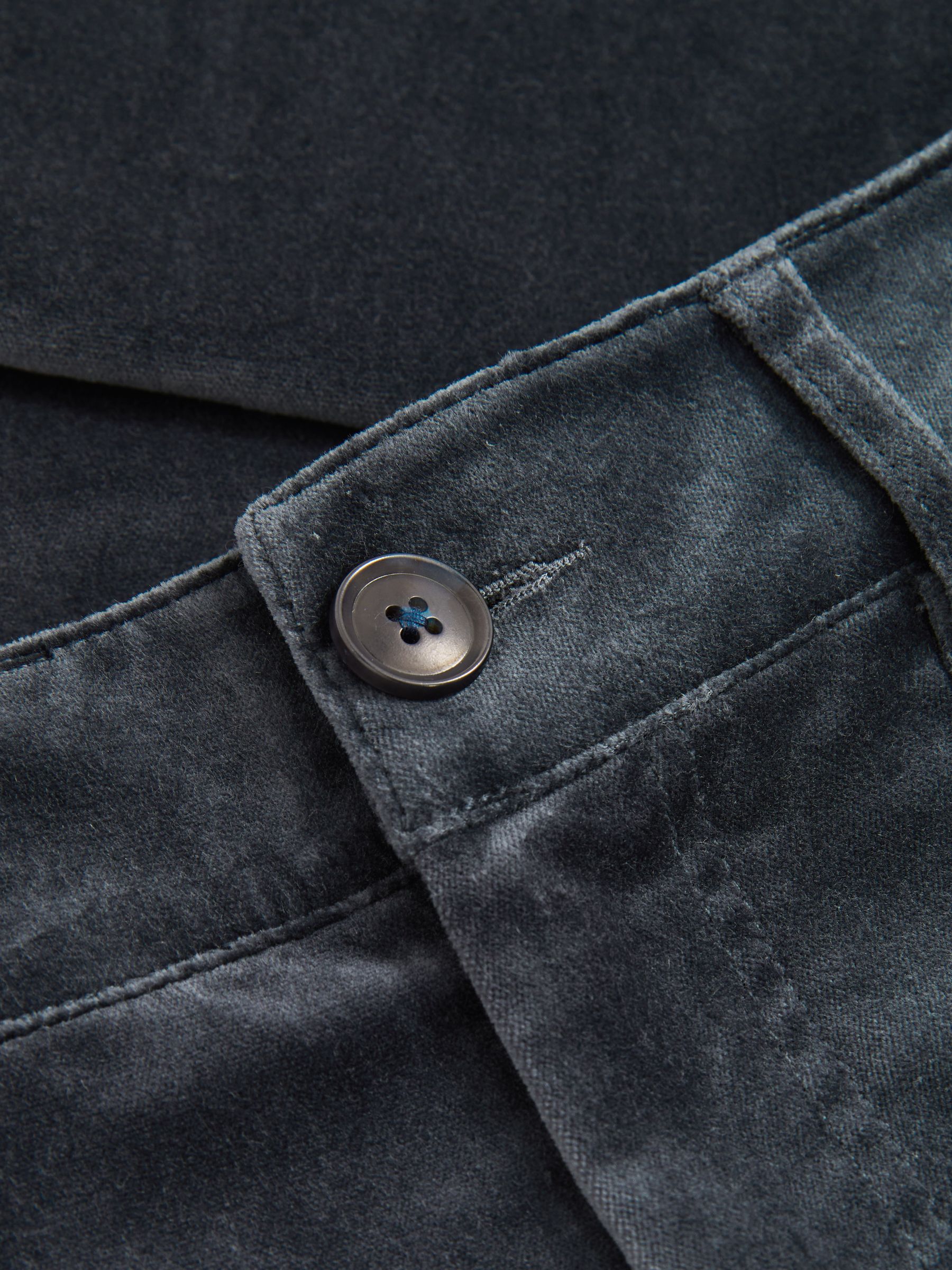 Paige Velvet Wide-Leg Trousers in Calico Blue - Image 6 of 6