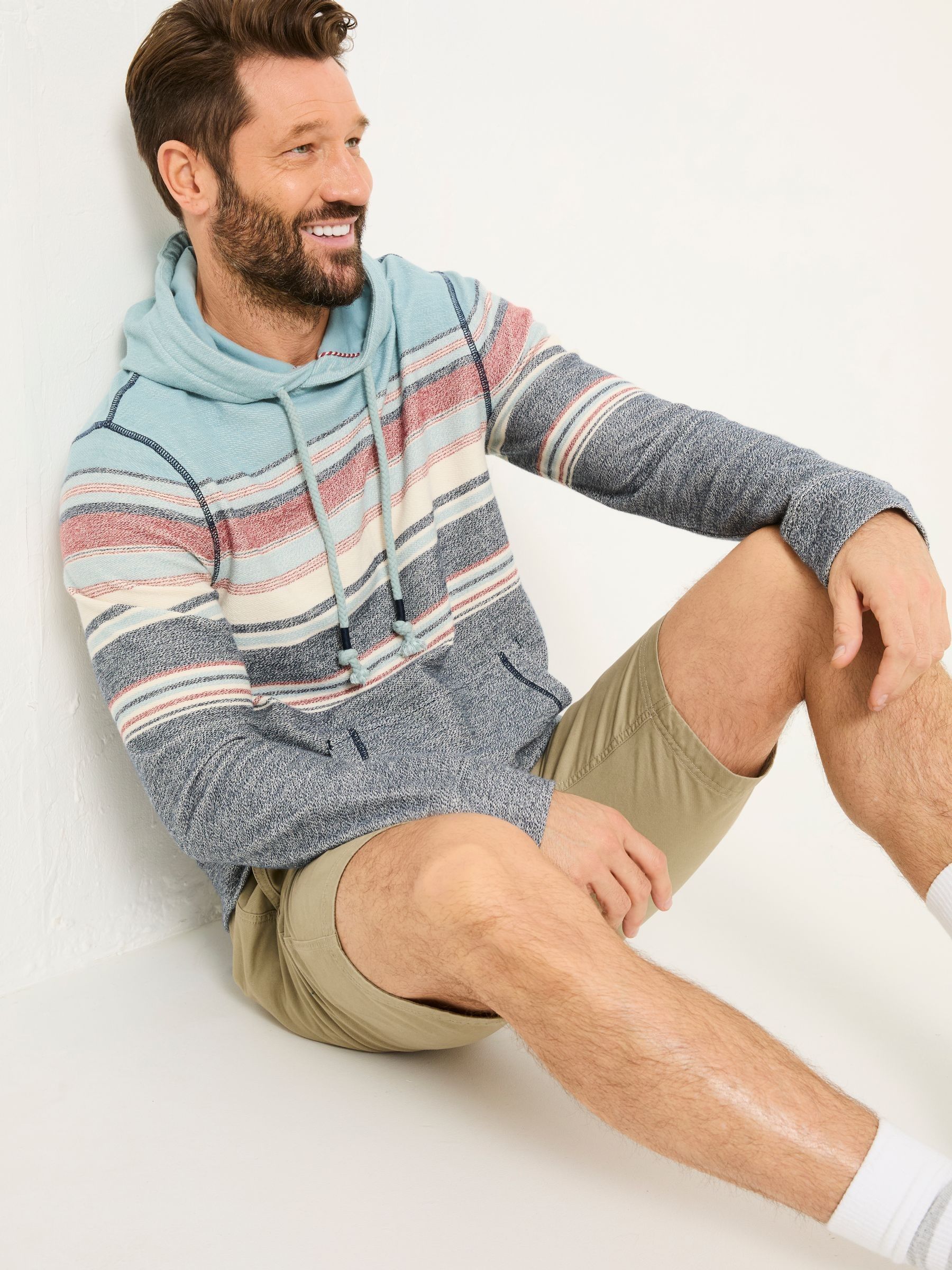 Trescowe Navy Chest Stripe Hoody - Image 3 of 5