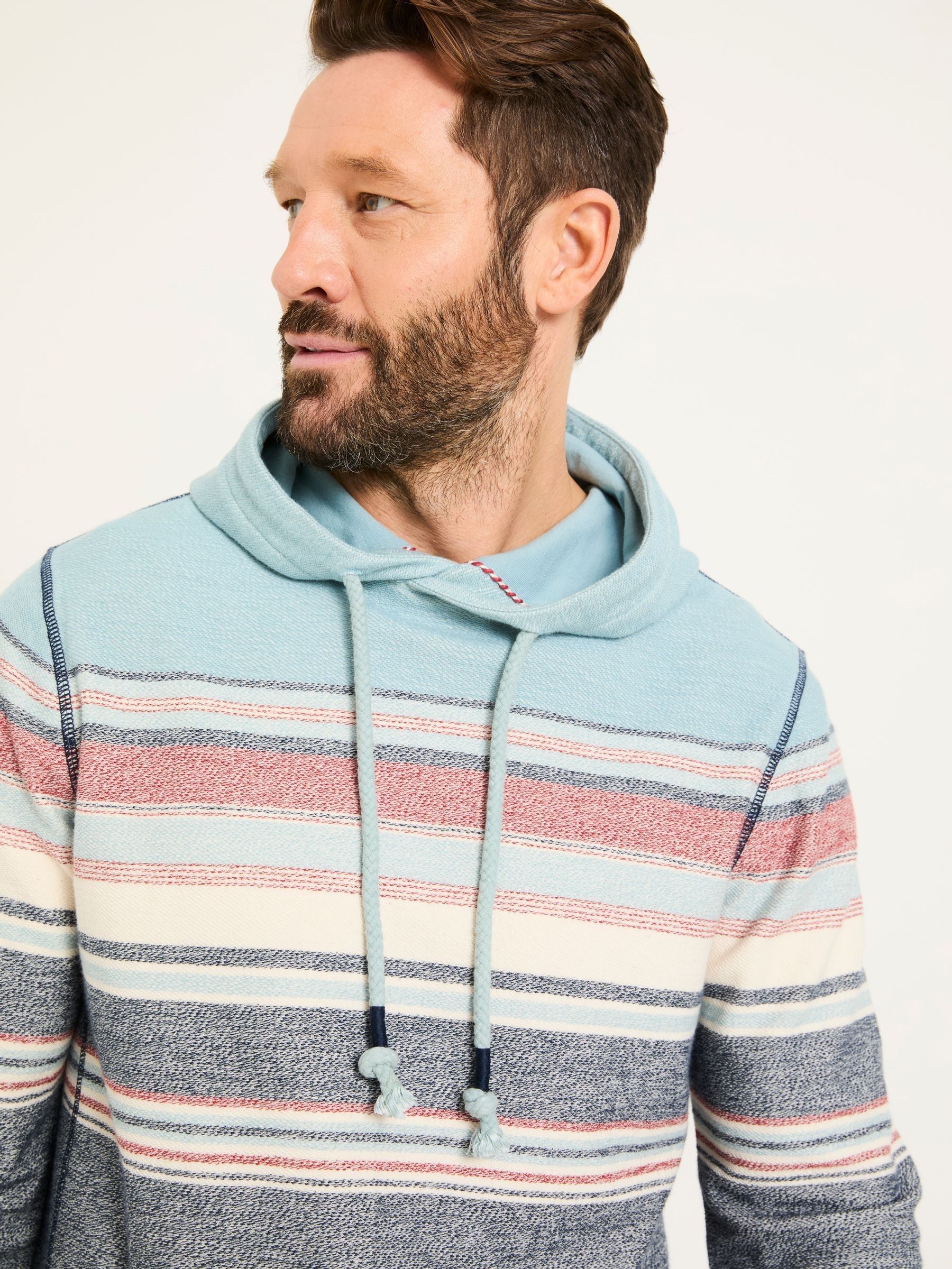 Trescowe Navy Chest Stripe Hoody - Image 4 of 5