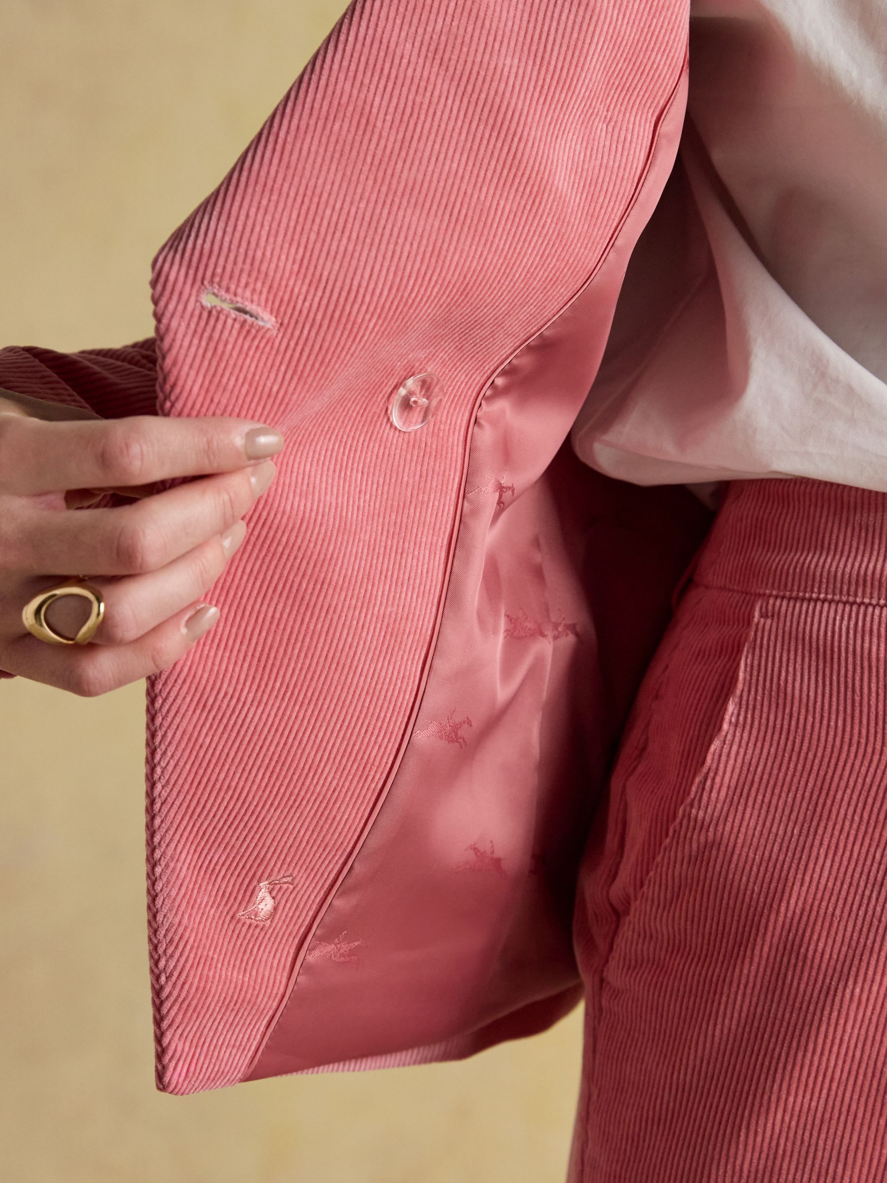 Fernhill Pink Corduroy Double Breasted Blazer - Image 6 of 11