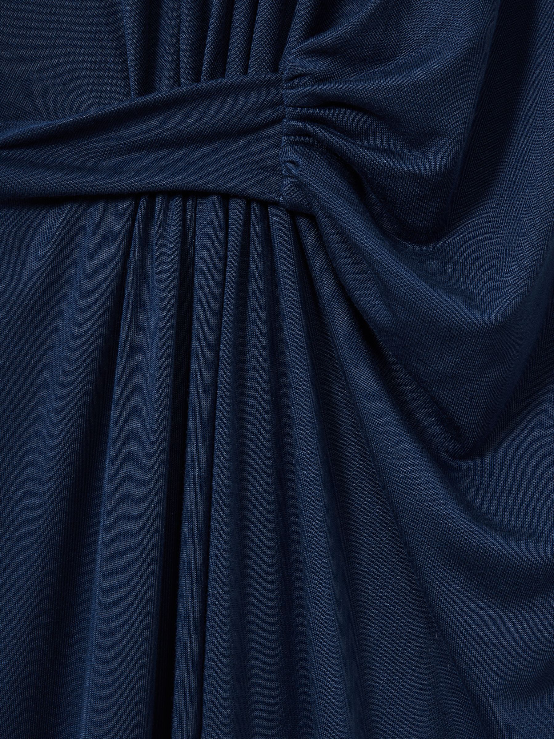Draped Jersey Midi Dress in Blue - Image 6 of 6