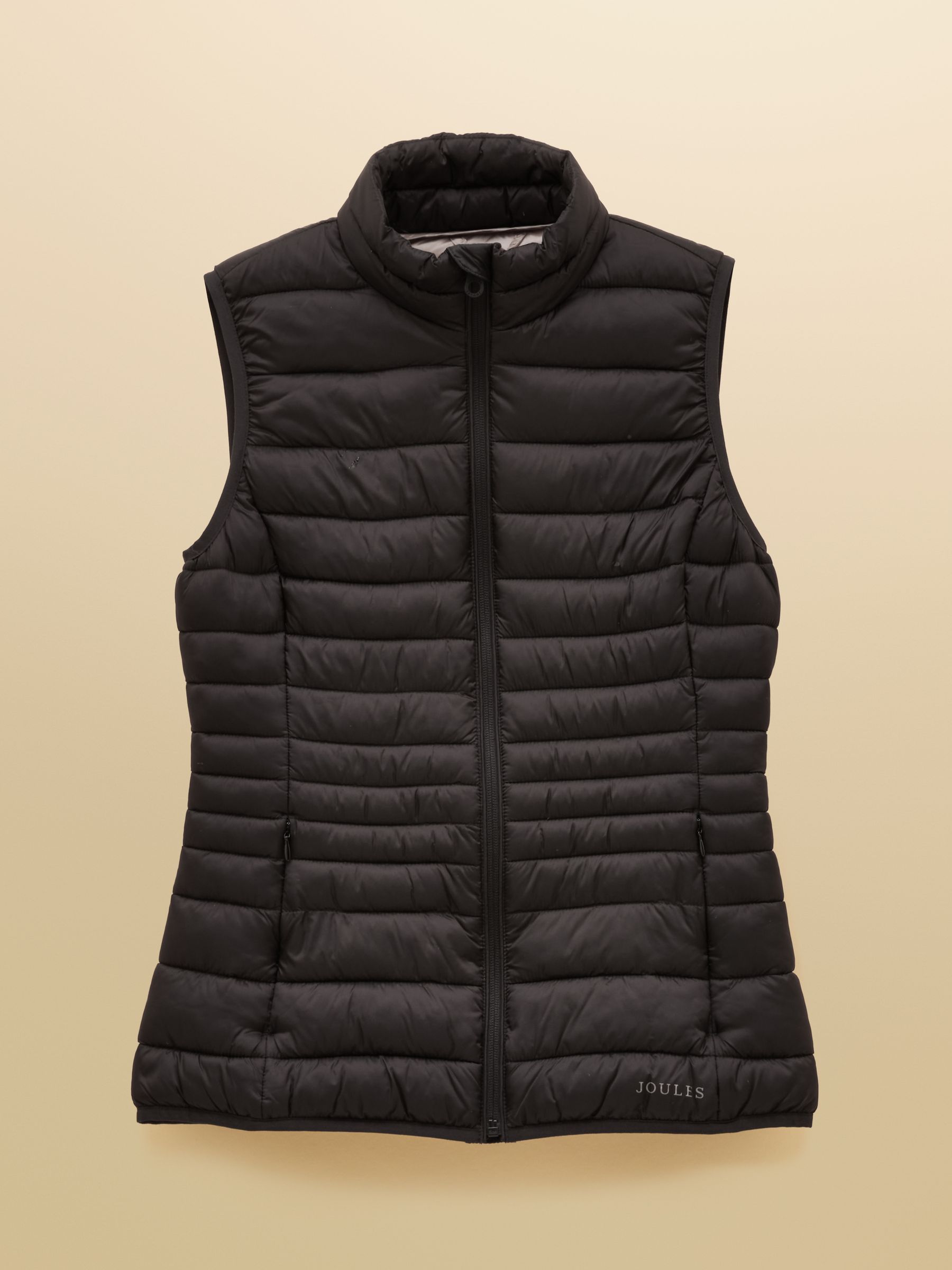 Kenley Black Showerproof Padded Gilet | Joules
