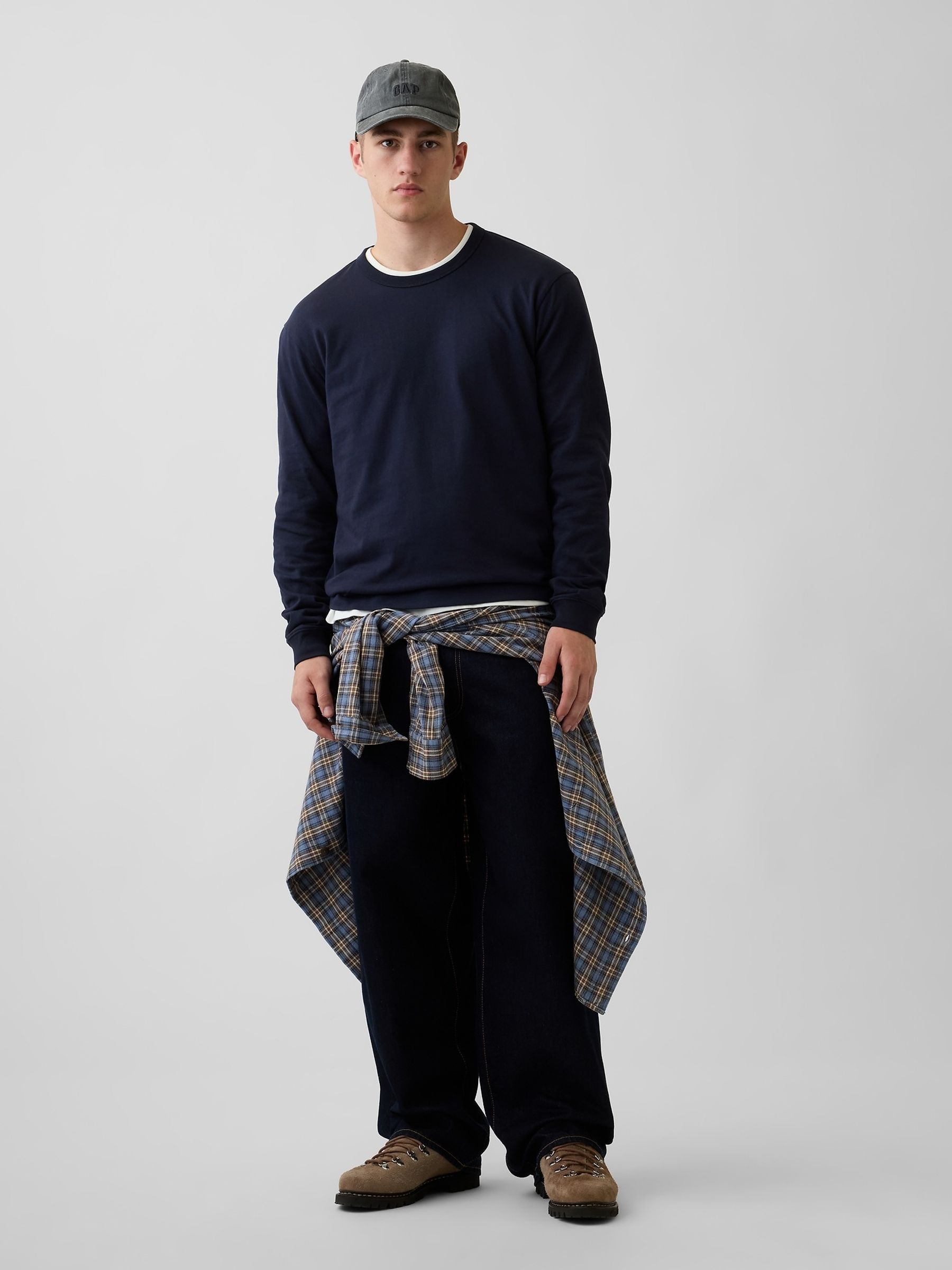 Navy Heavyweight Relaxed Long Sleeve T-Shirt - Image 3 of 4