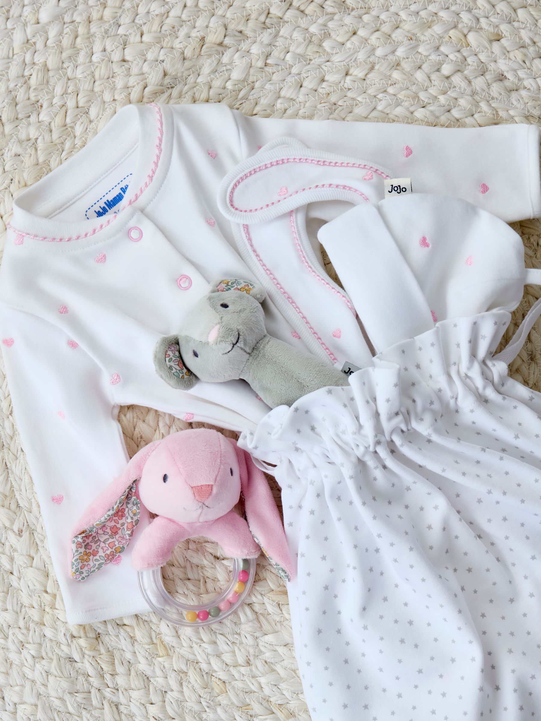 Pink Heart Sleepsuit & Meadow Rattle Set (0-3 months) - Image 2 of 4