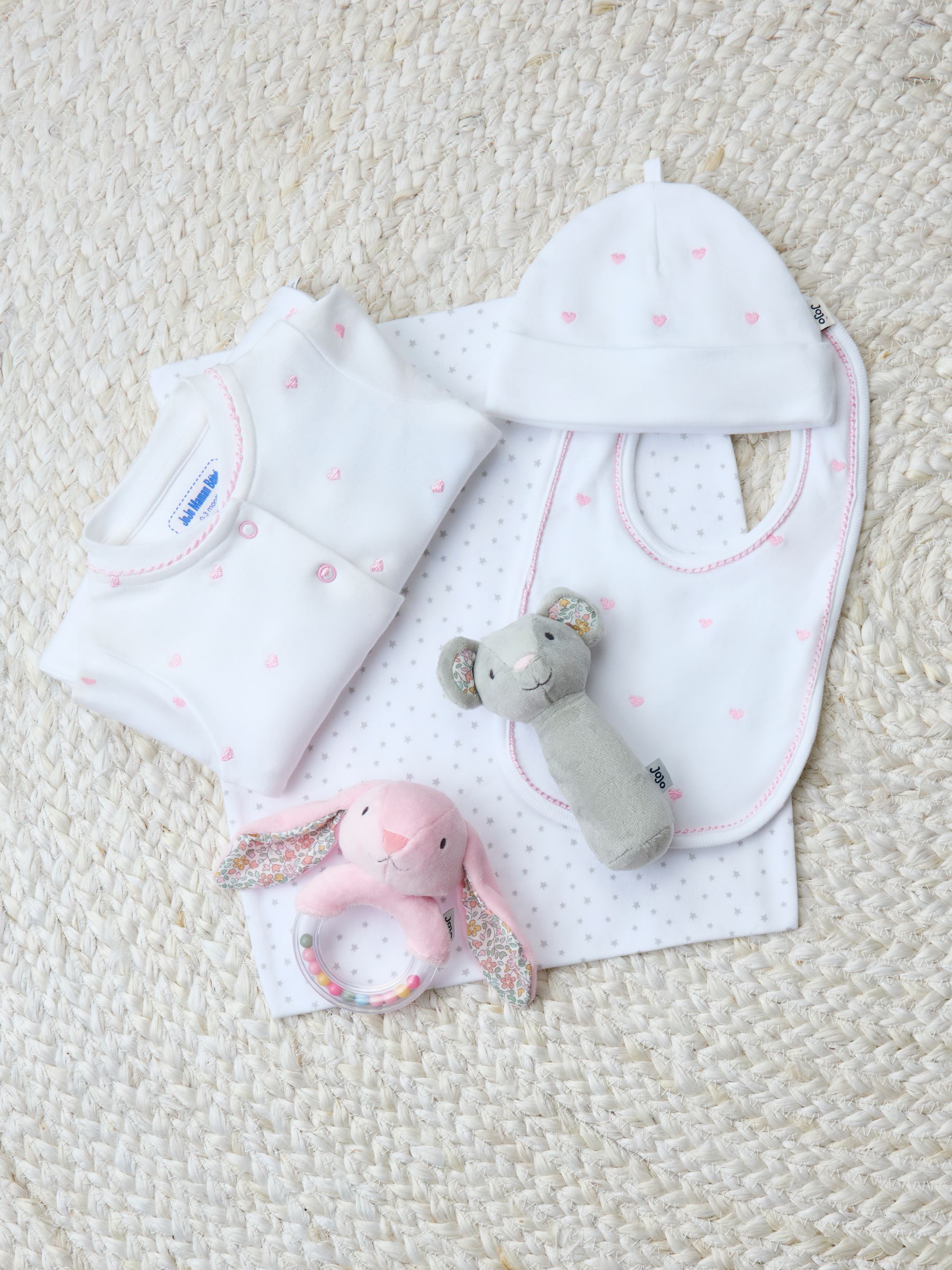 Pink Heart Sleepsuit & Meadow Rattle Set (0-3 months) - Image 3 of 4