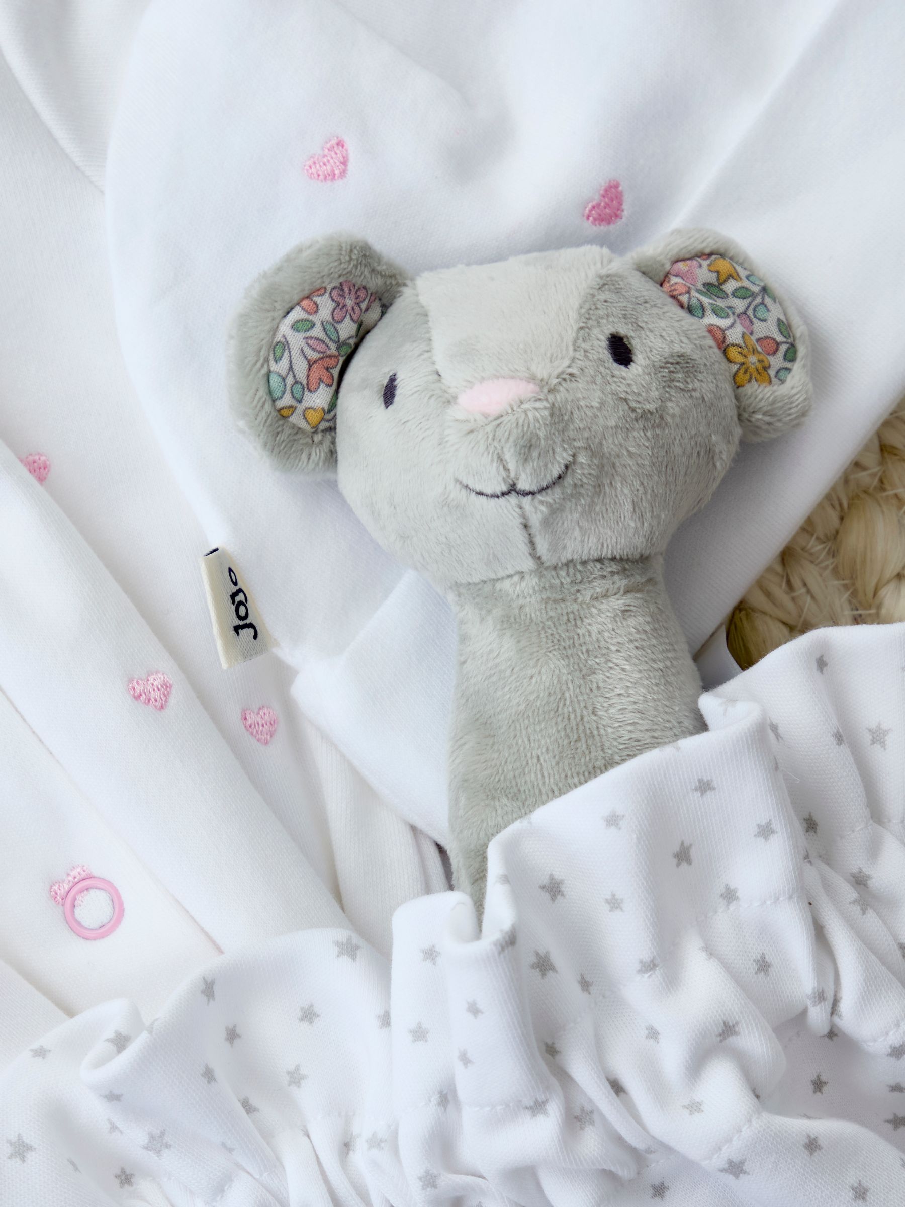 Pink Heart Sleepsuit & Meadow Rattle Set (0-3 months) - Image 4 of 4