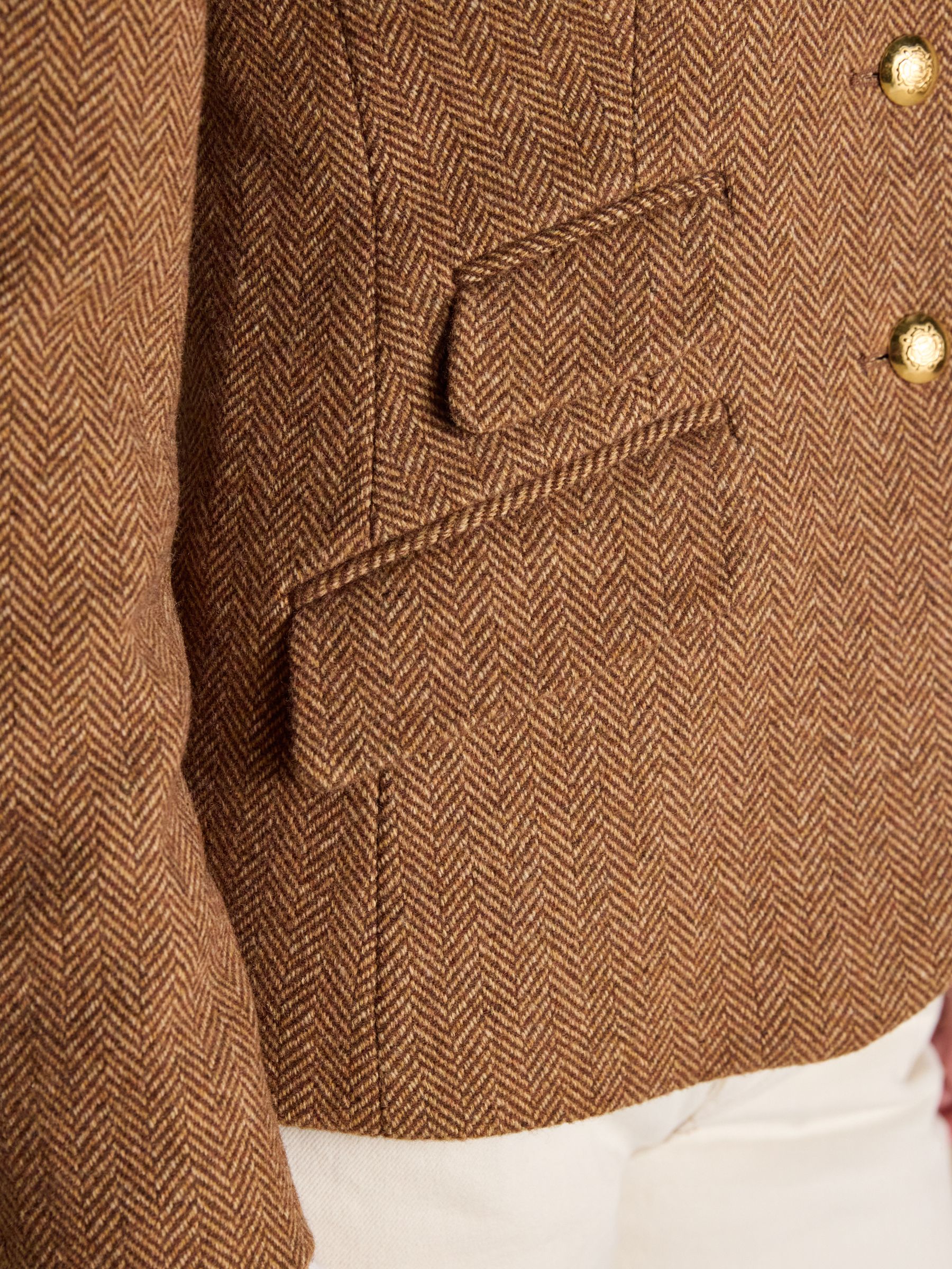 Canterly Brown Herringbone Tweed Hacking Jacket - Image 10 of 15