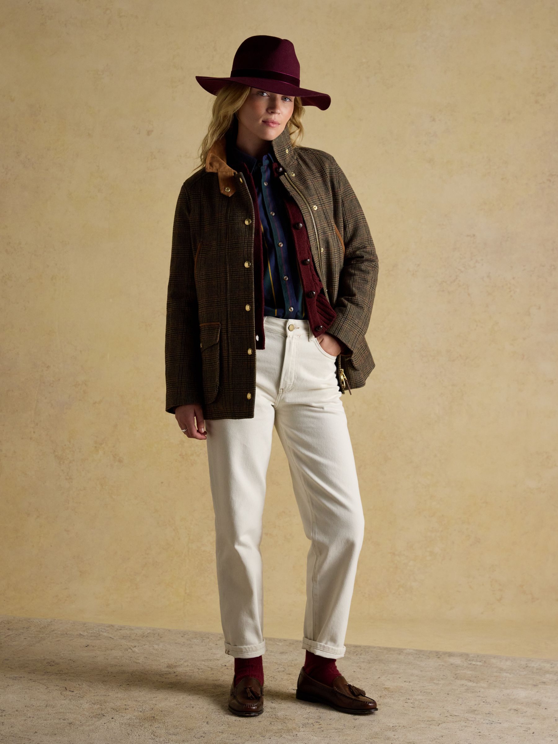 Contemporary Brown Check Tweed Fieldcoat - Image 7 of 16