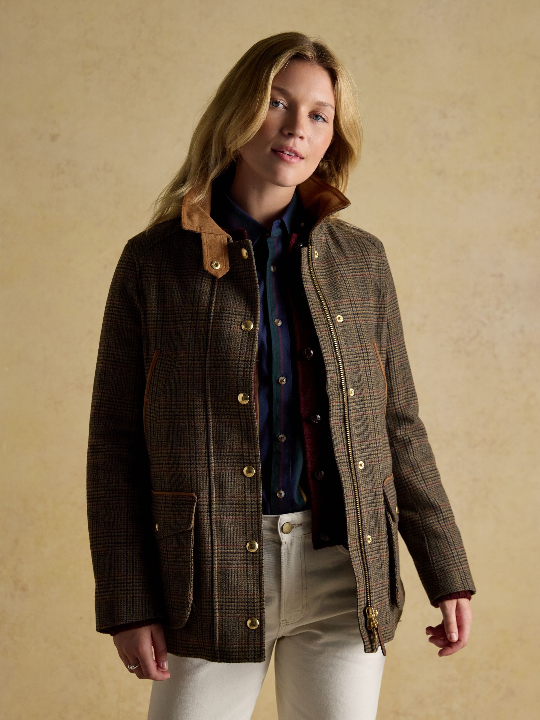 Contemporary Brown Check Tweed Fieldcoat - Image 8 of 16