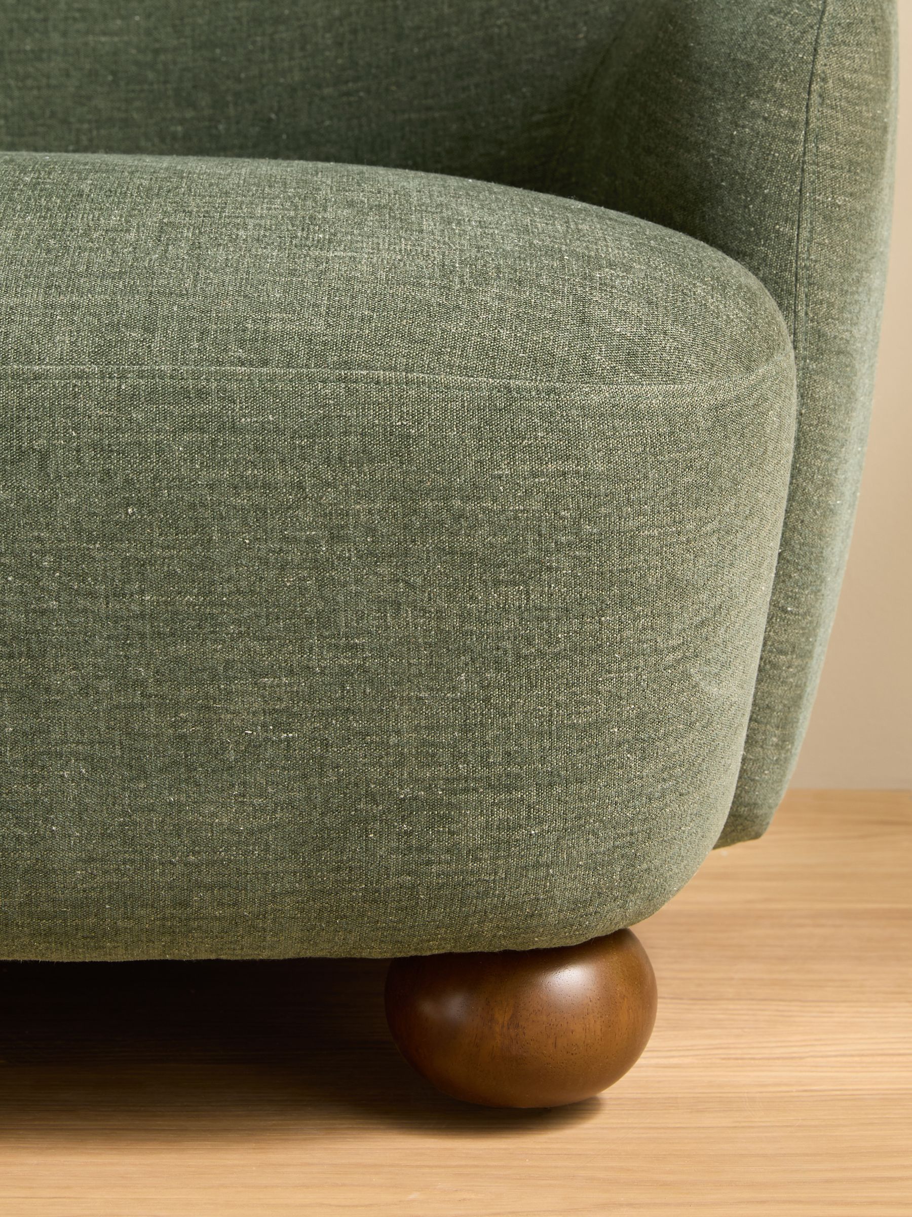Ellio 2 Seater Sofa in Green Soft Textured Weave - Image 2 of 6 Ellio 2 Seater Sofa in Green Soft Textured Weave - Image 2 of 6
