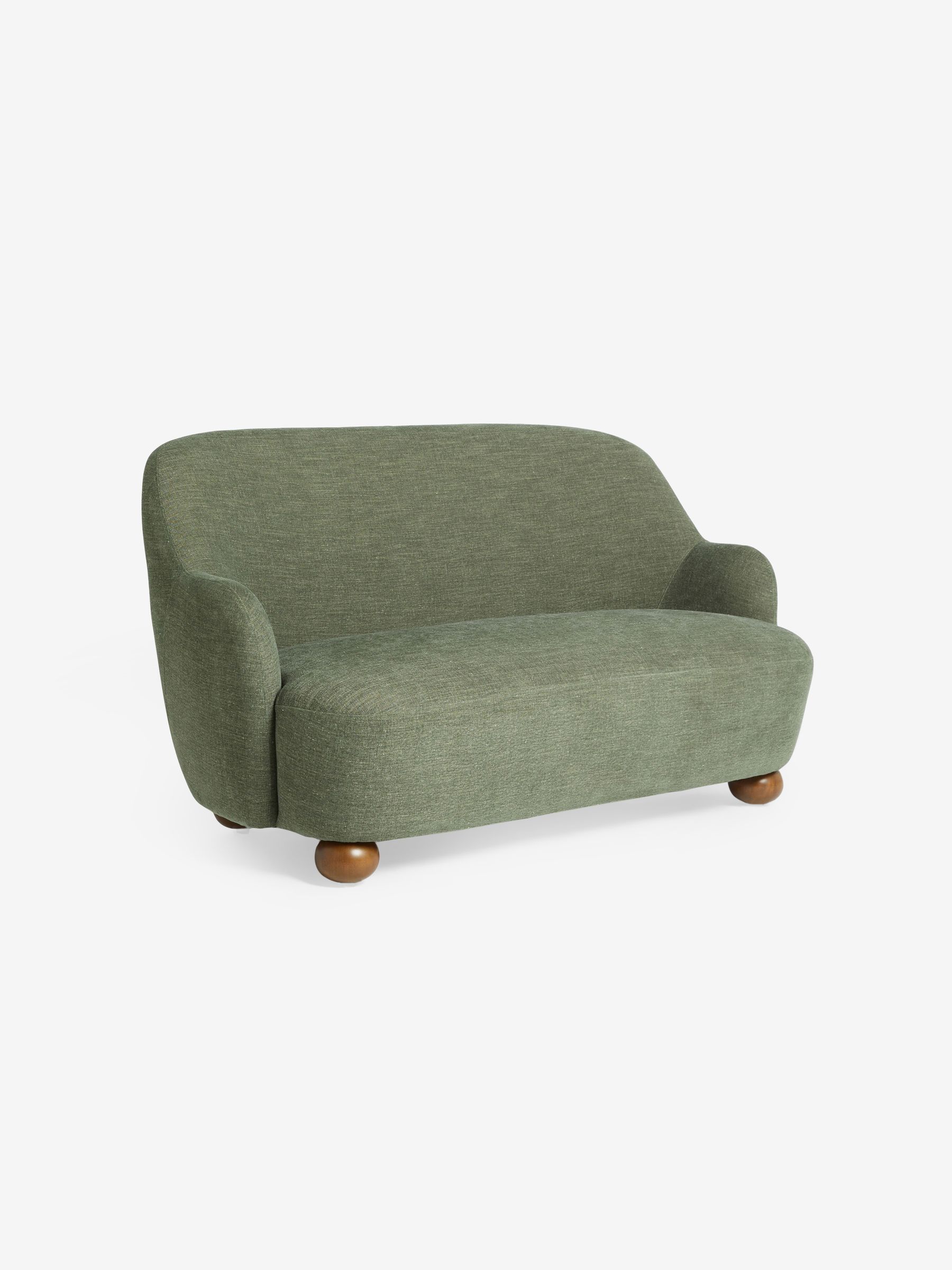 Ellio 2 Seater Sofa in Green Soft Textured Weave - Image 4 of 6