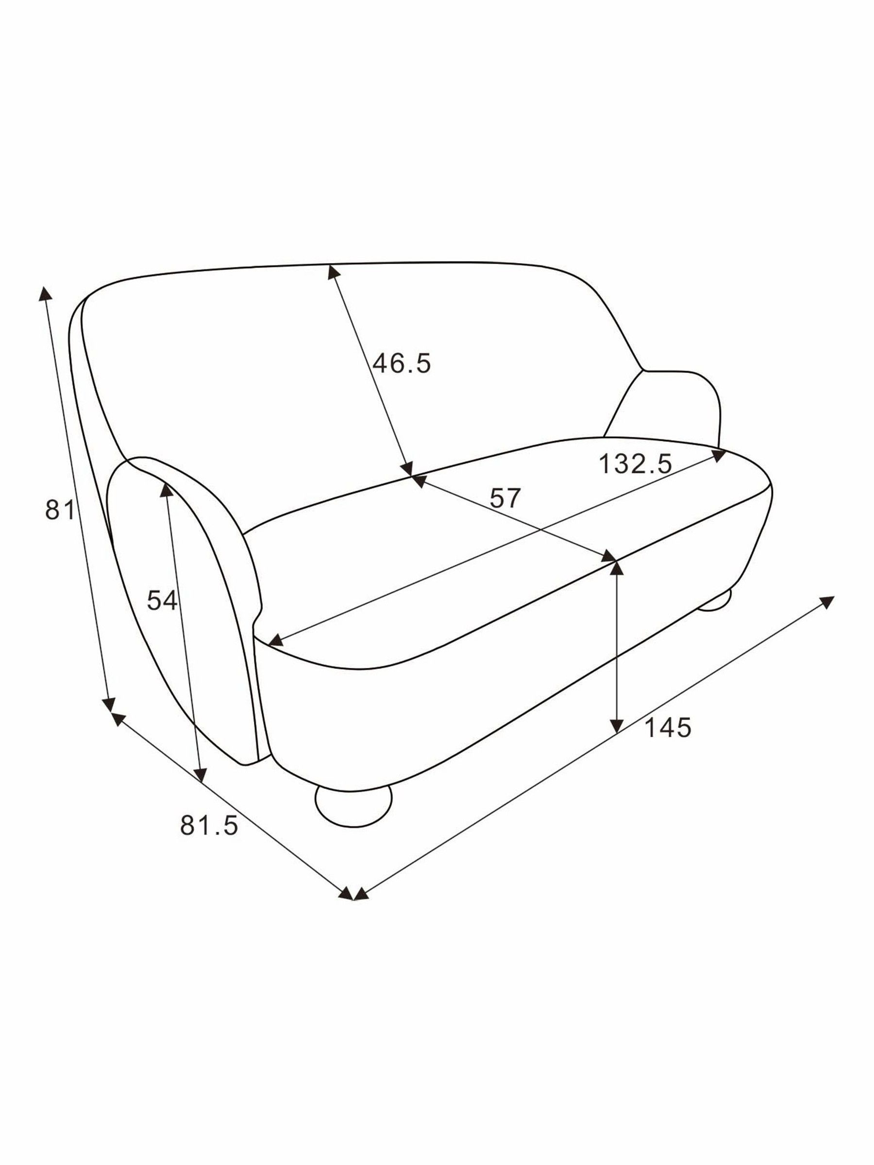 Ellio 2 Seater Sofa in Green Soft Textured Weave - Image 5 of 6