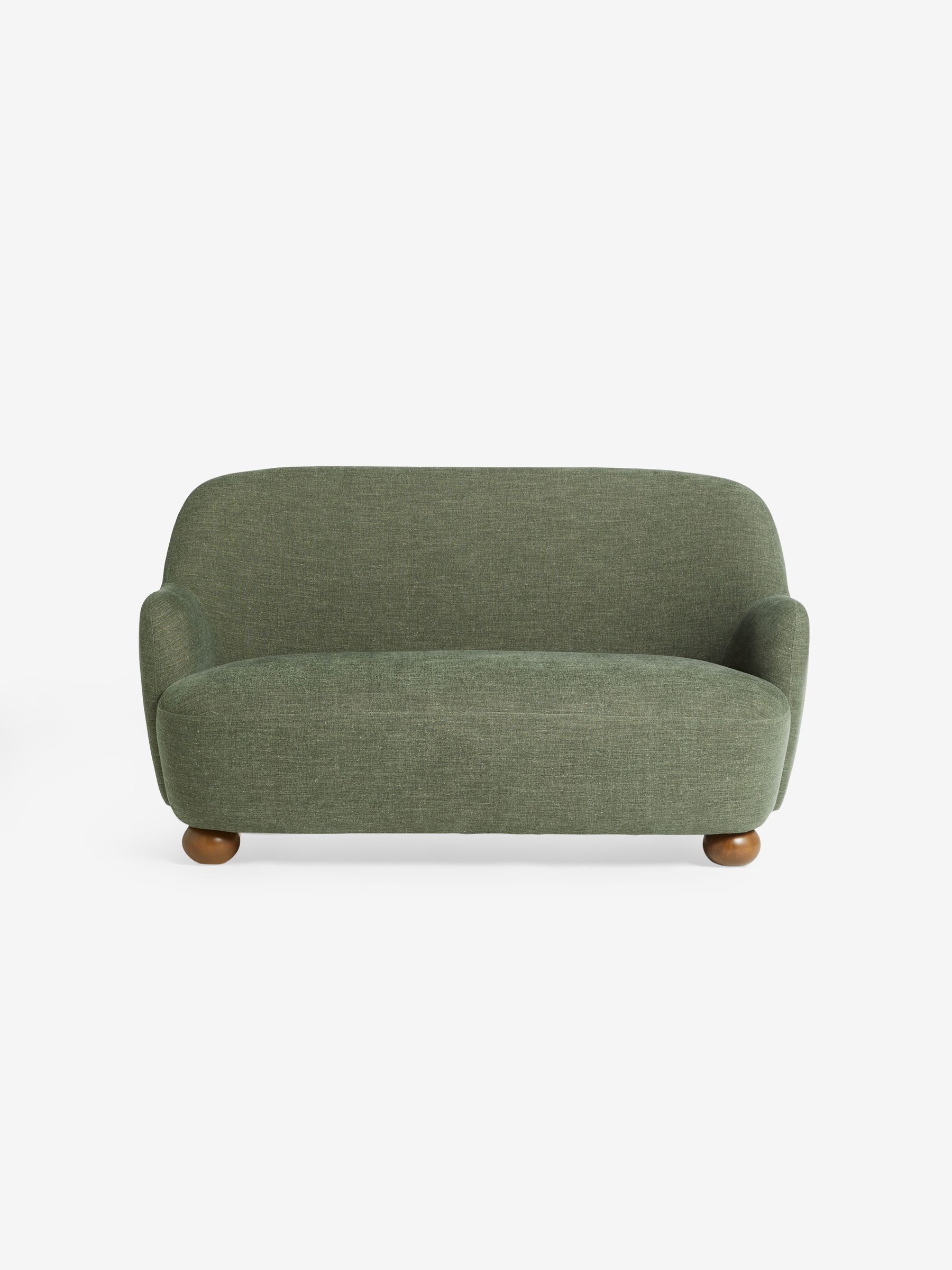 Ellio 2 Seater Sofa in Green Soft Textured Weave - Image 6 of 6