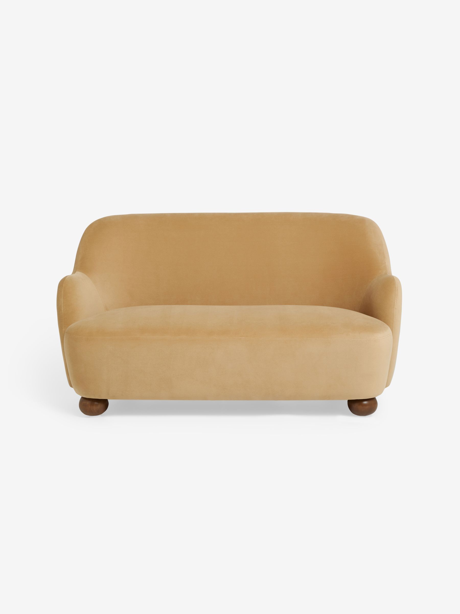 Ellio 2 Seater Sofa in Soft Caramel Brown Velvet - Image 6 of 6