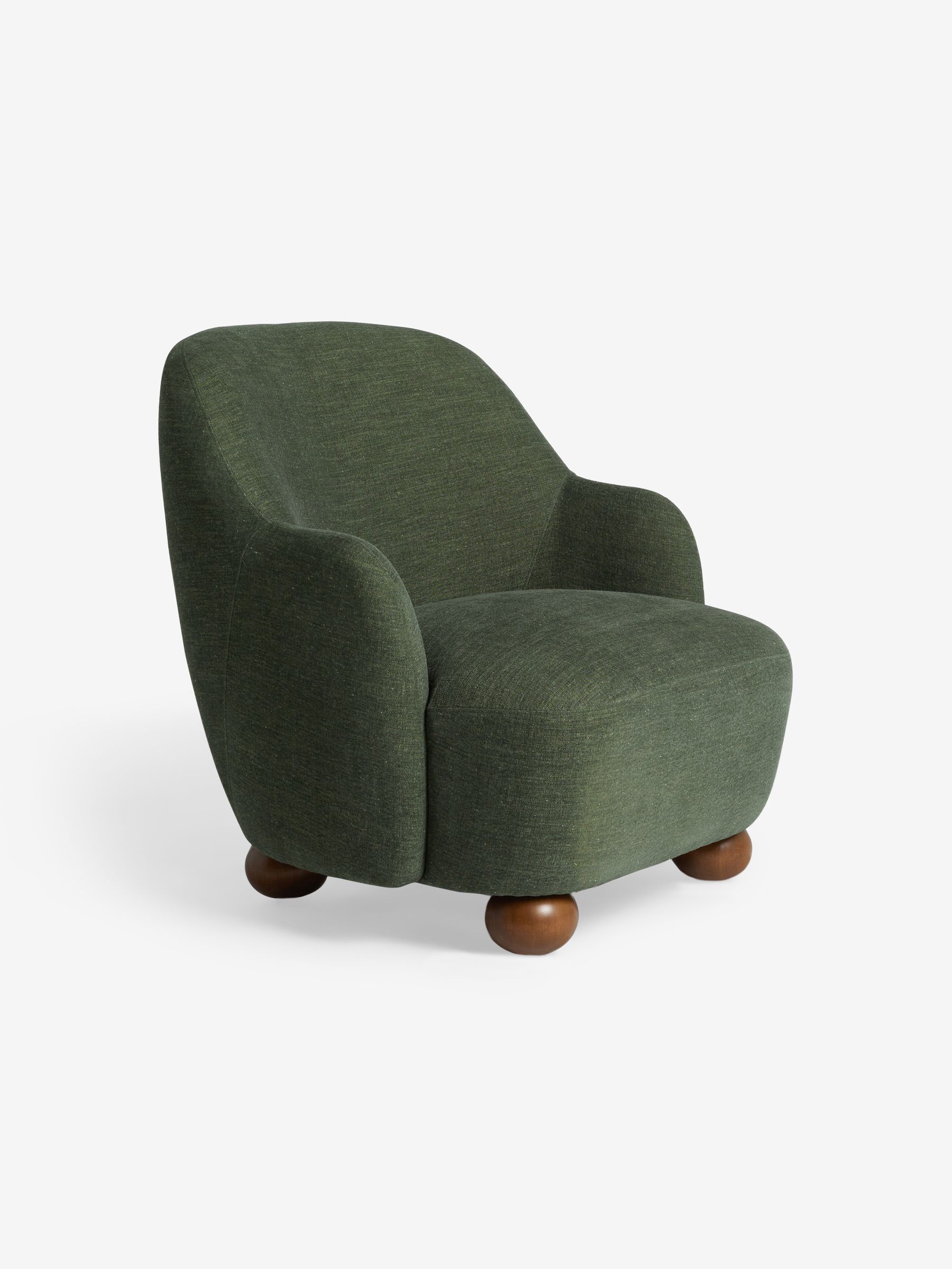 Ellio Accent Chair in Green Soft Textured Weave - Image 4 of 6