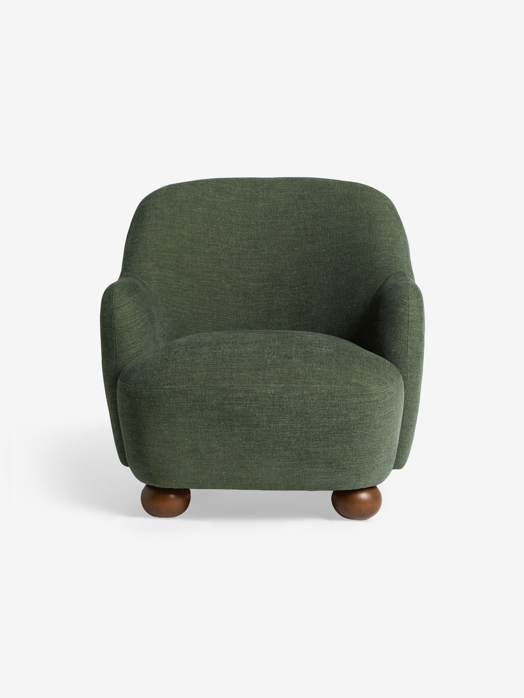 Ellio Accent Chair in Green Soft Textured Weave - Image 5 of 6