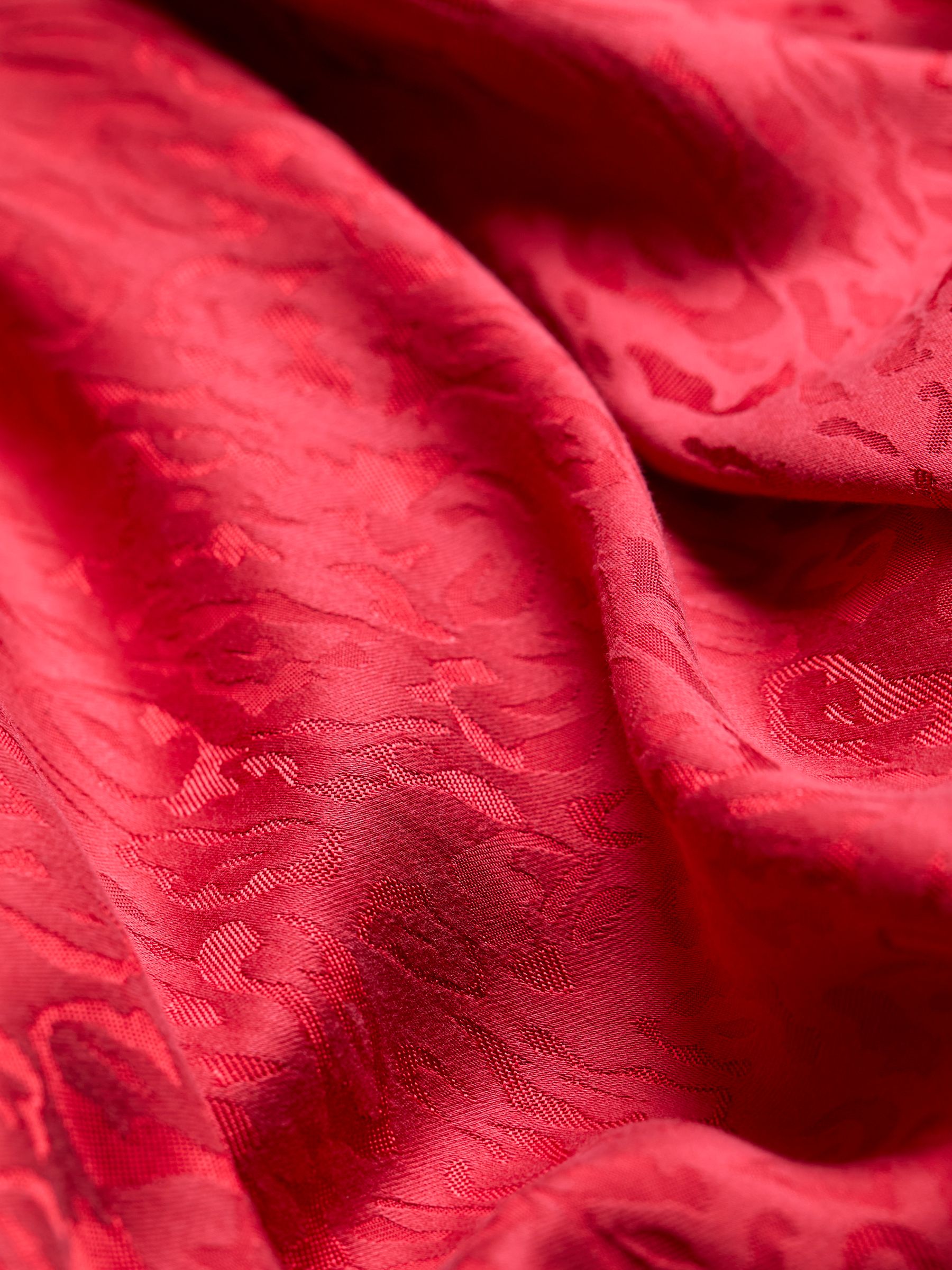Malia Red Jacquard Midi Skirt - Image 5 of 5