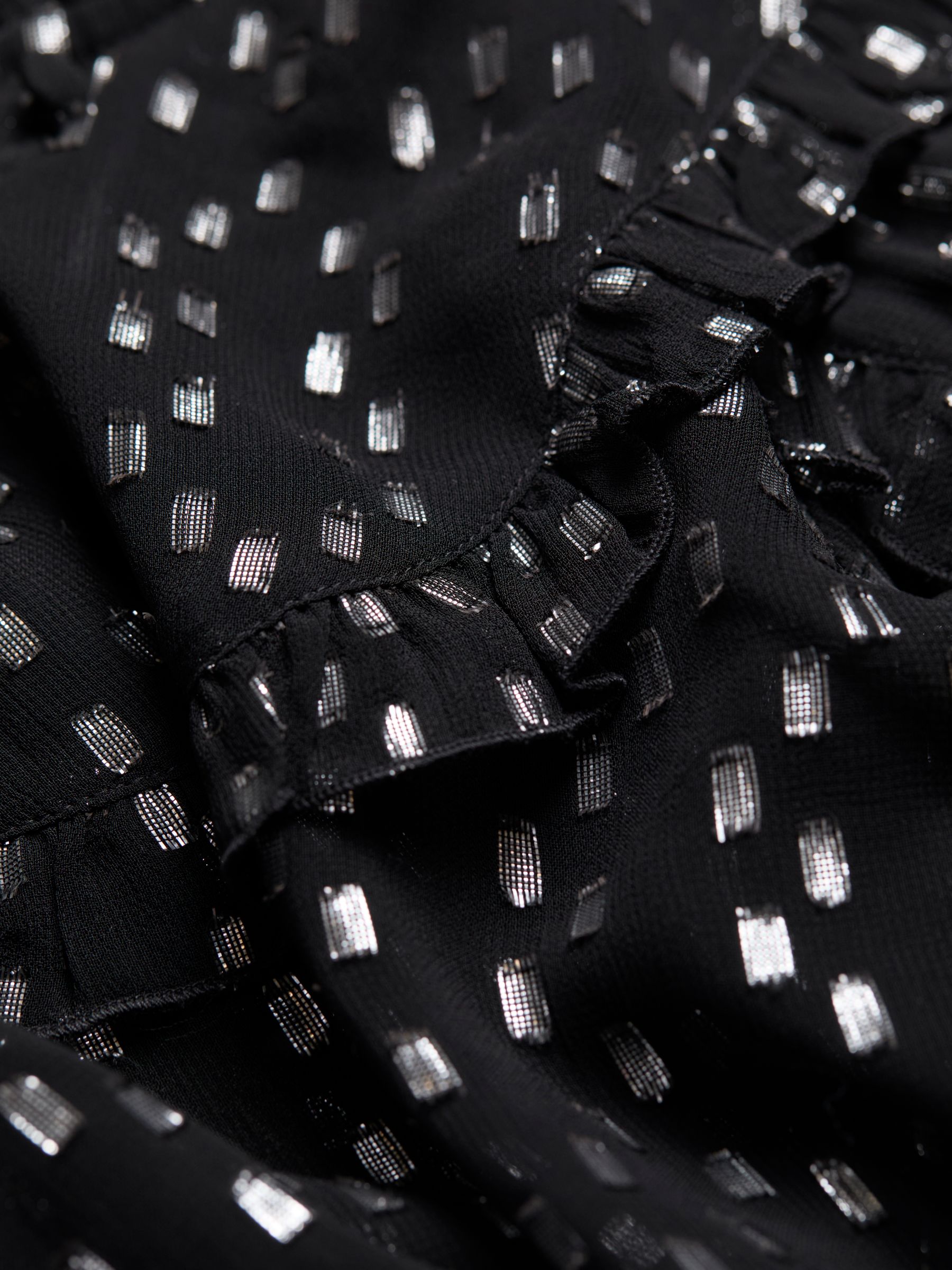 Olie Black Metallic Blouse