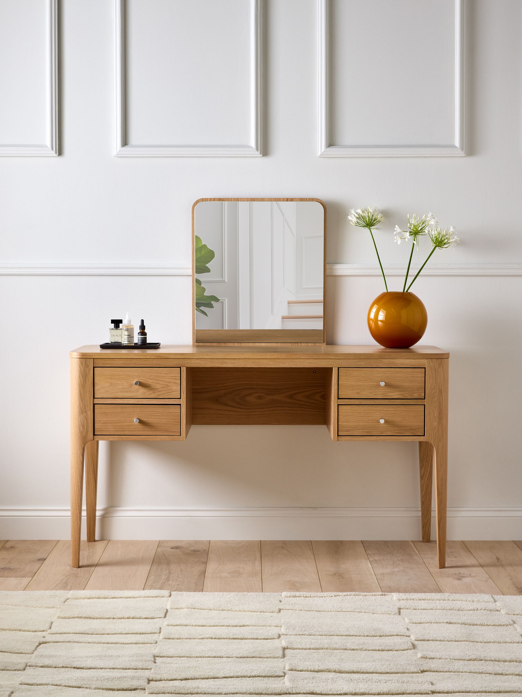 Jasper Conran London Oak Belgrave Console Dressing Table - Image 1 of 11
