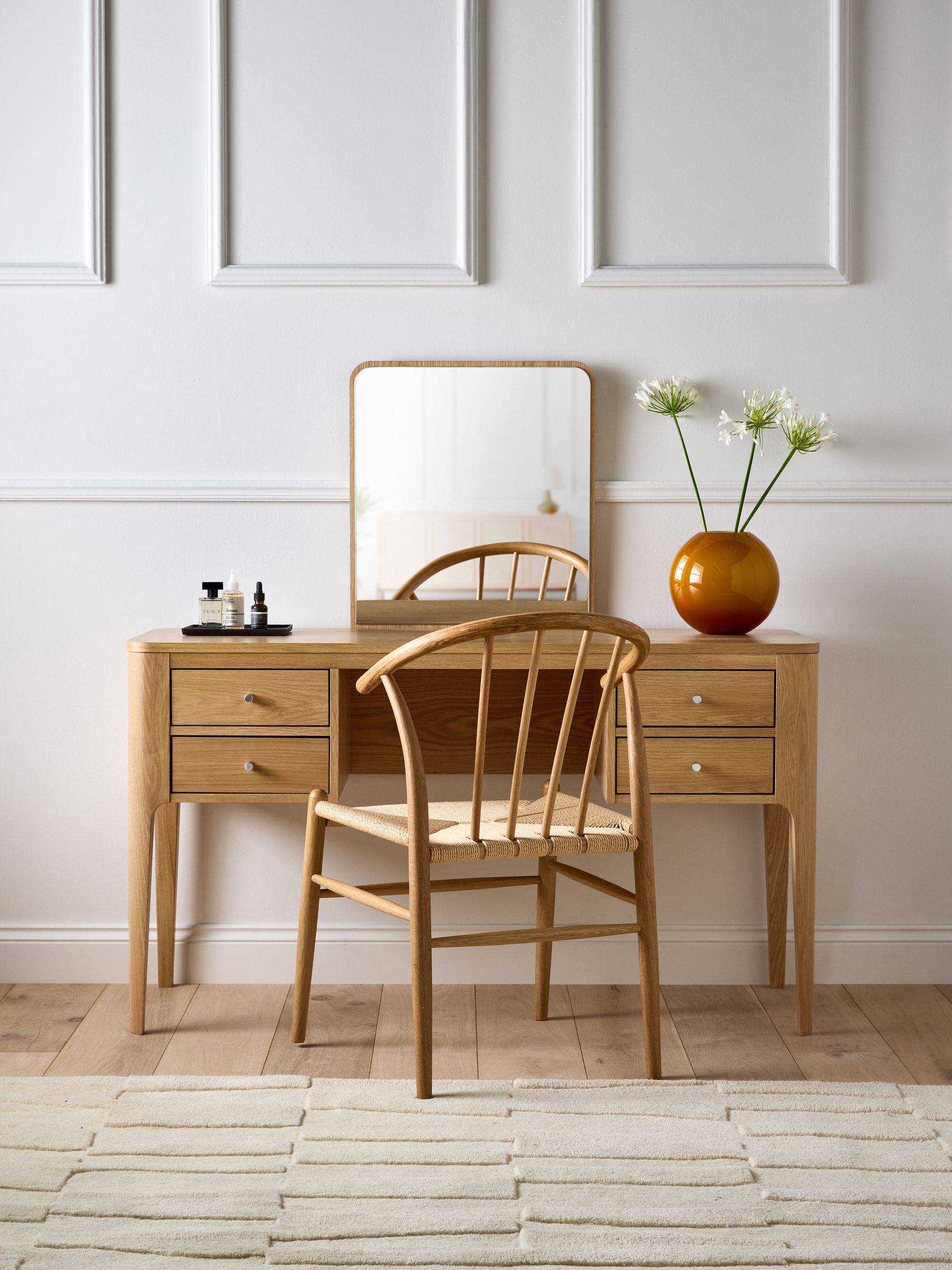 Jasper Conran London Oak Belgrave Console Dressing Table - Image 2 of 11 Jasper Conran London Oak Belgrave Console Dressing Table - Image 2 of 11