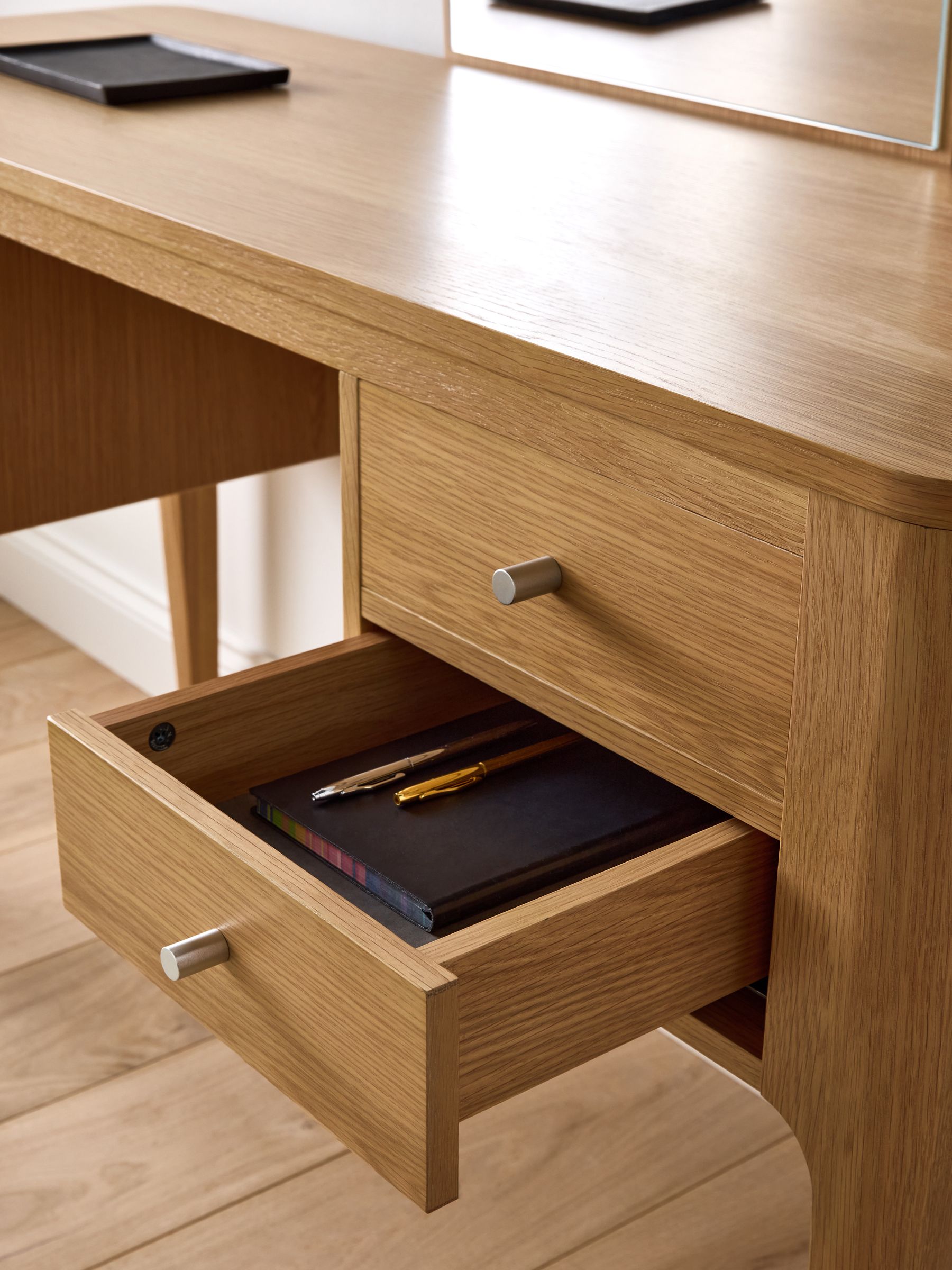 Jasper Conran London Oak Belgrave Console Dressing Table - Image 5 of 11