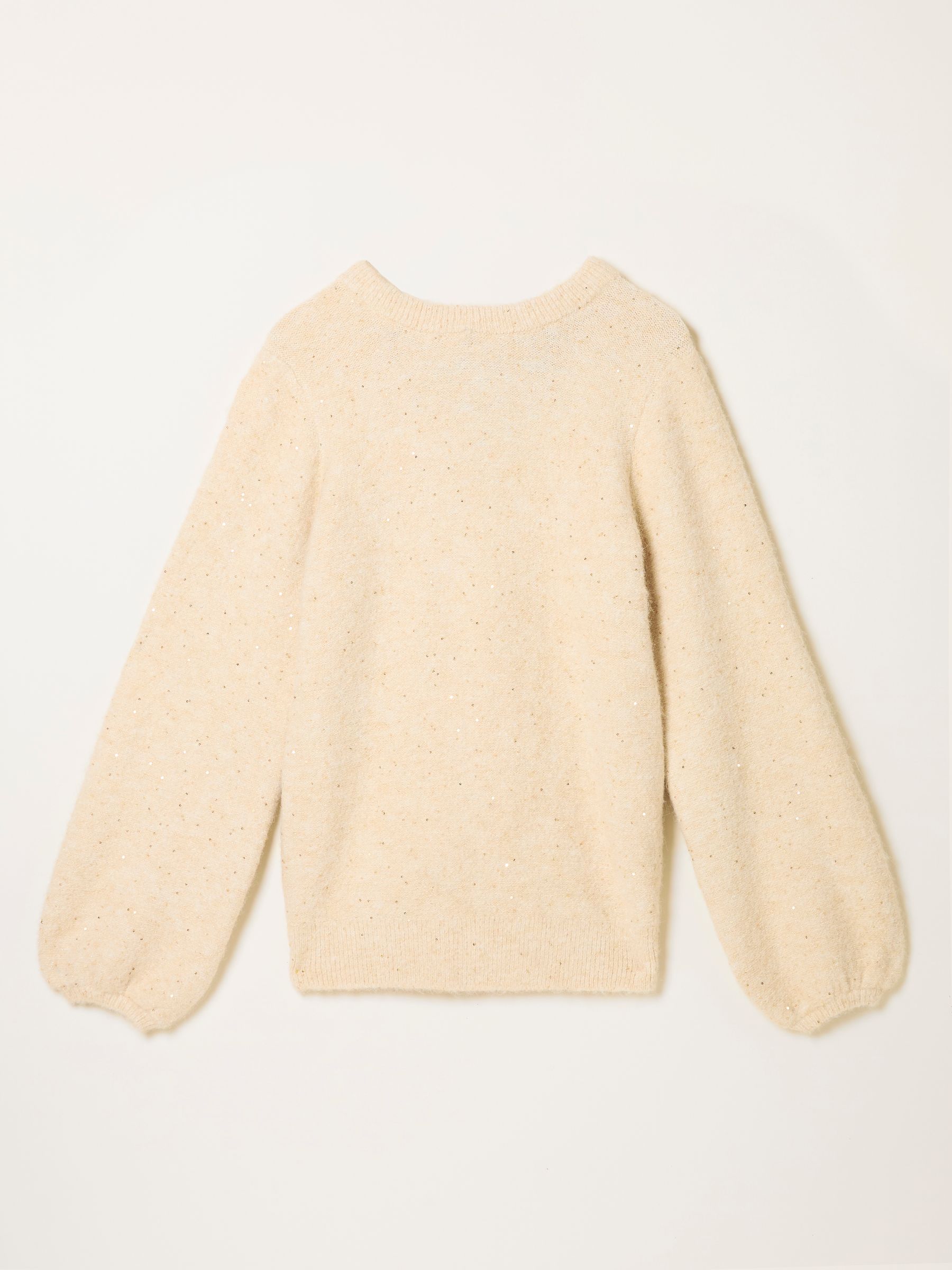 Clemence Cream Knitted Bow Back Jumper - Image 5 of 5