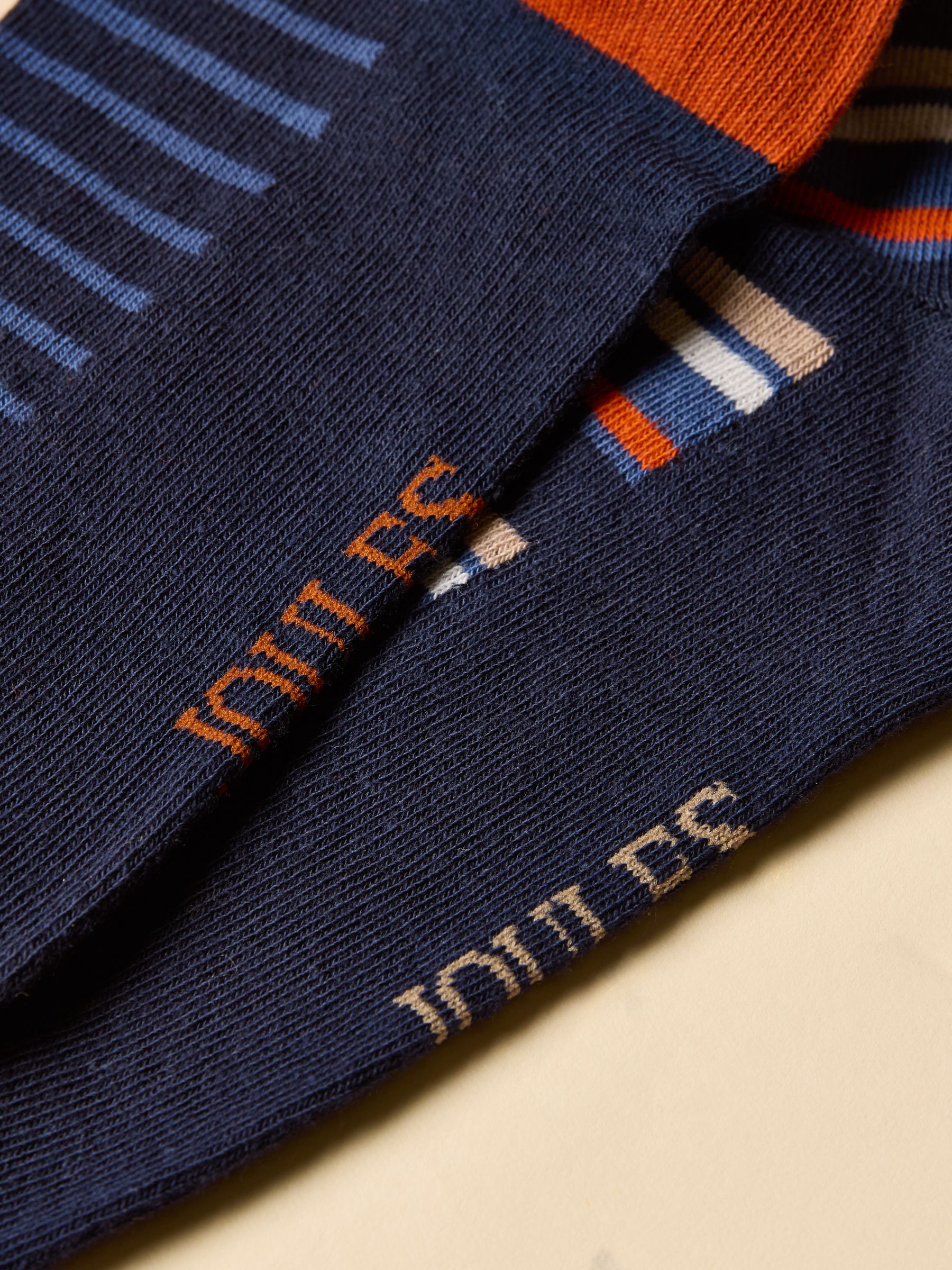 Men's Kingsbury Navy & Ginger Socks 2 Pack (size 7-12) - Image 3 of 3