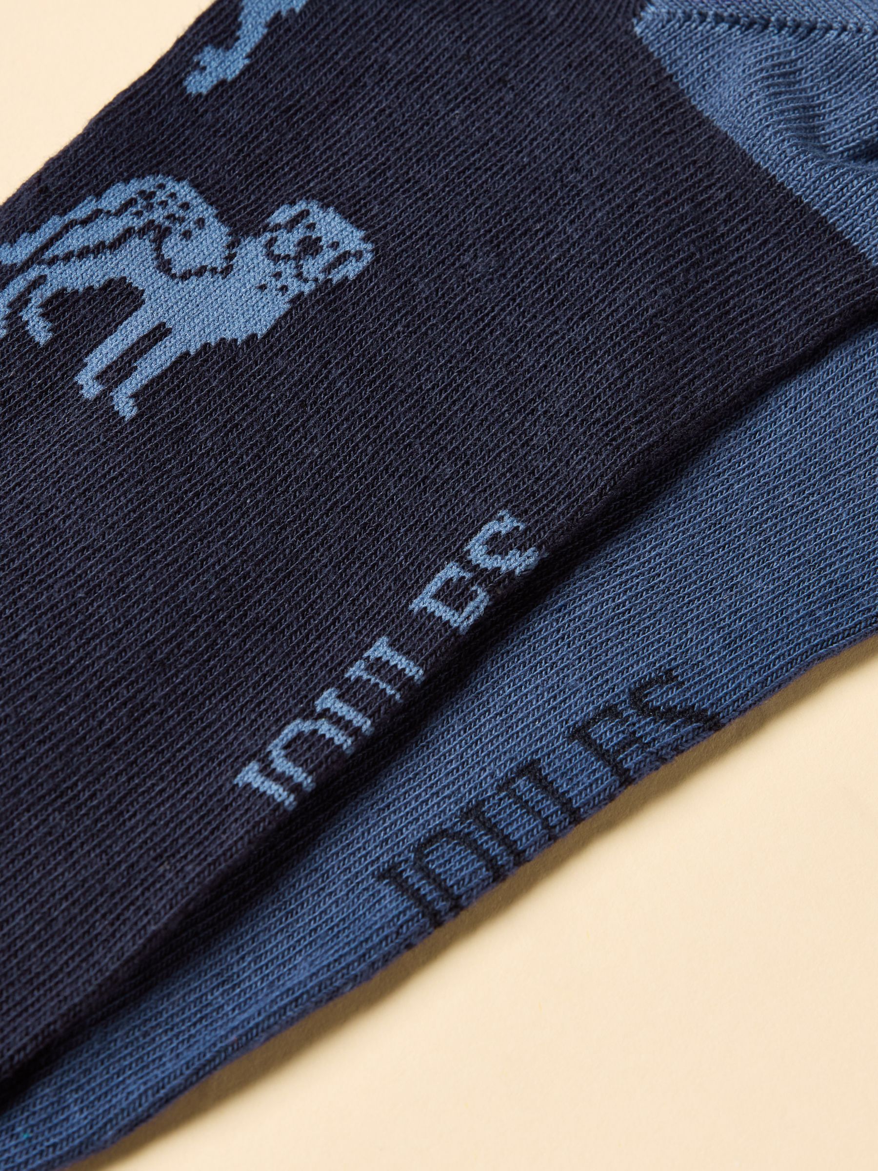 Men's Kingsbury Navy Hare & Dog Socks 2 Pack (size 7-12) - Image 3 of 3