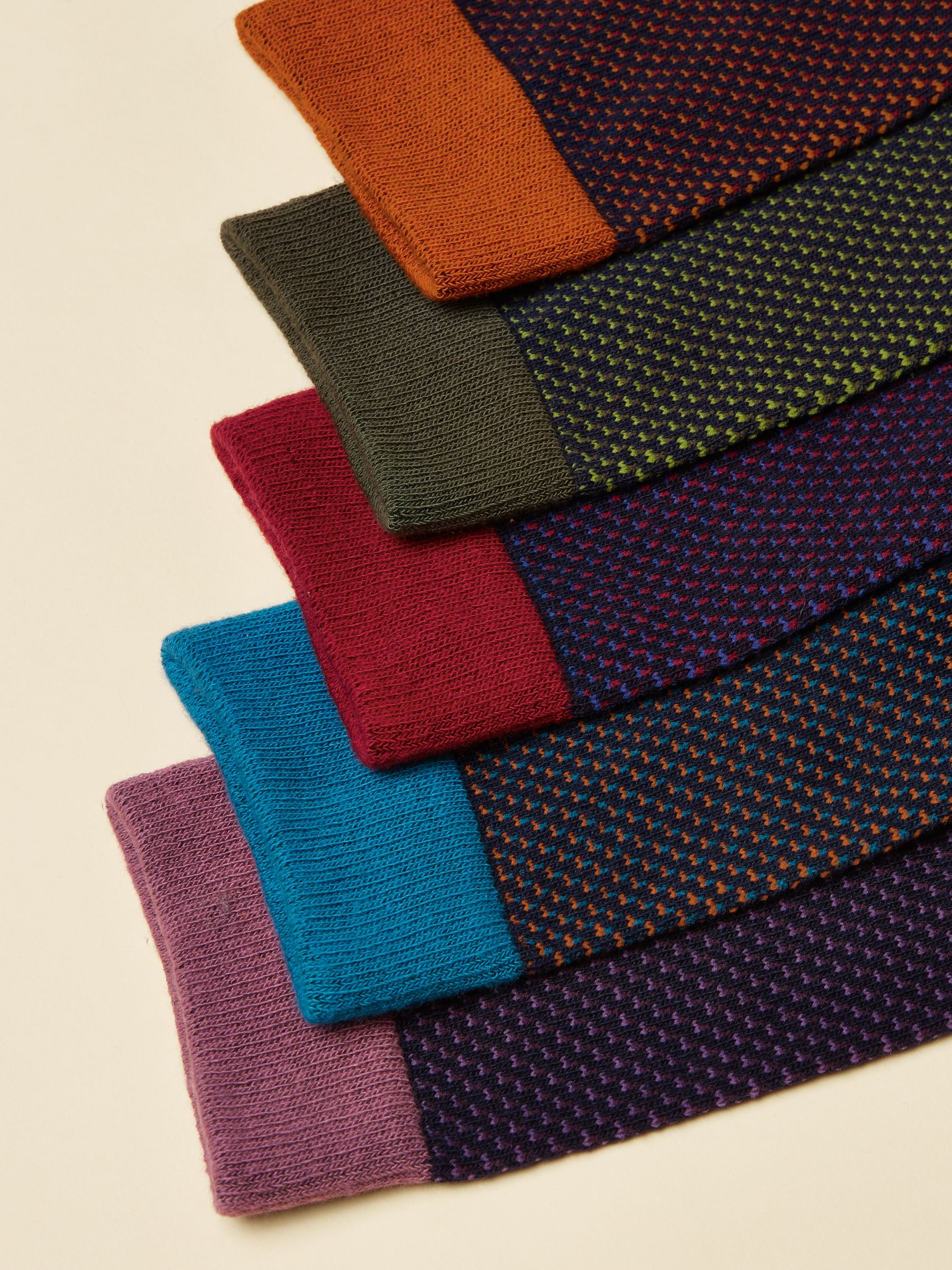 Men's Kingsbury Multi Navy Socks 5 Pack (size 7-12) - Image 2 of 3